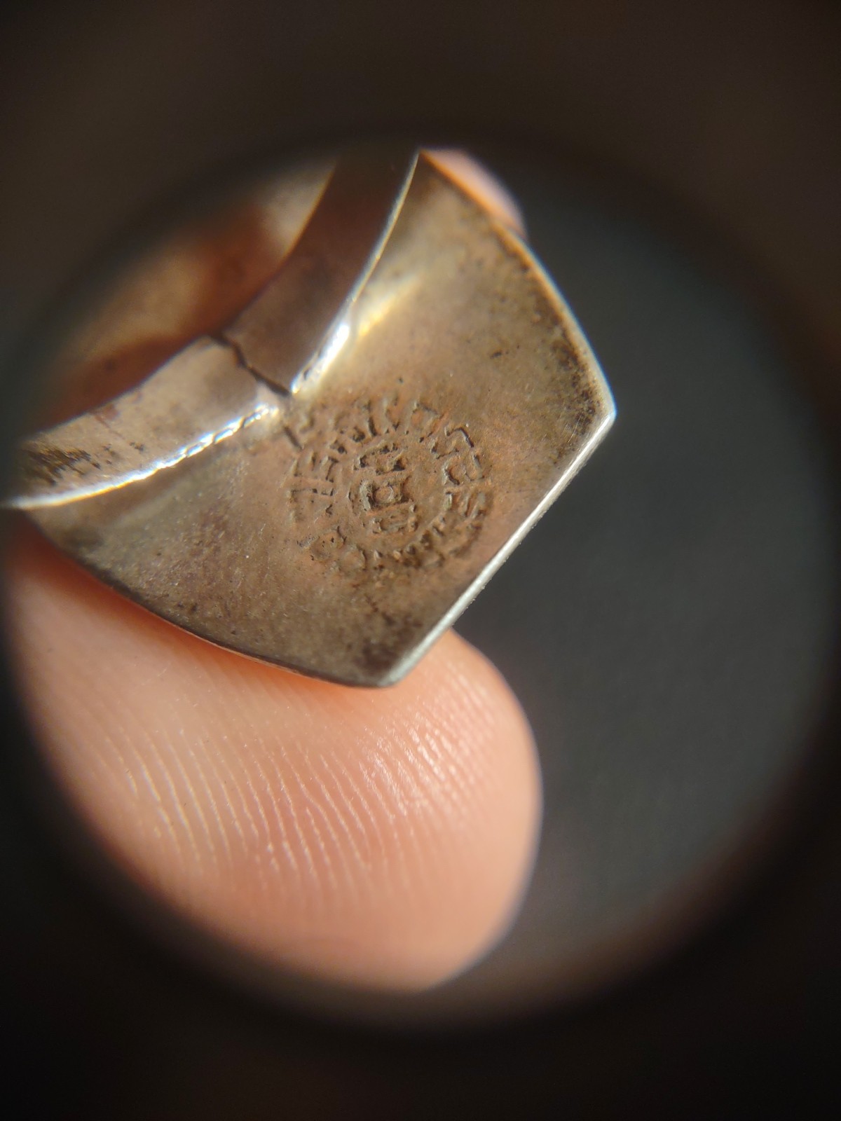 3.2 Grams Size 7.0 Sterling Silver Southwest Abalone Ring Old Pawn