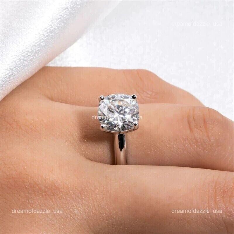 Lab Grown Diamond No Stone Solitaire Prong New Ring Jewelry 14K Solid White Gold