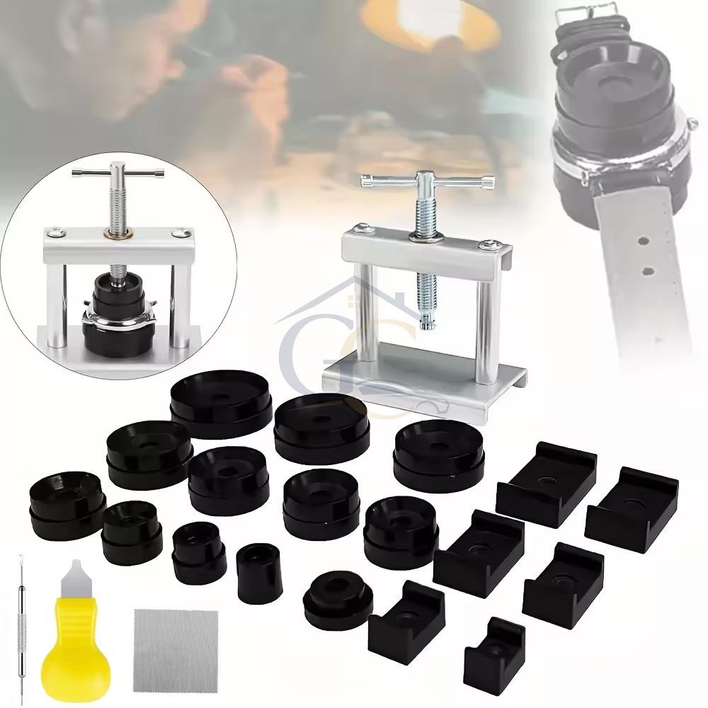 Watch Press Tool Set – Case Closer with 18 Molds, Crystal Press, Battery Replace