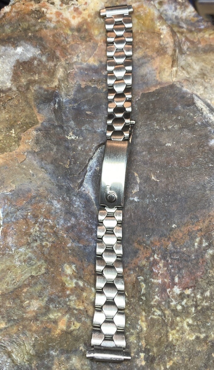 Vintage 10-14mm Ultra-twist Stainless Deployment Coffin Link Watch Band NOS