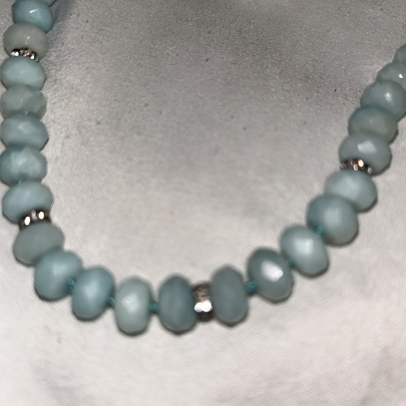 Dillards 14” Amazonite Turquoise Faceted Roundel Beads Necklace