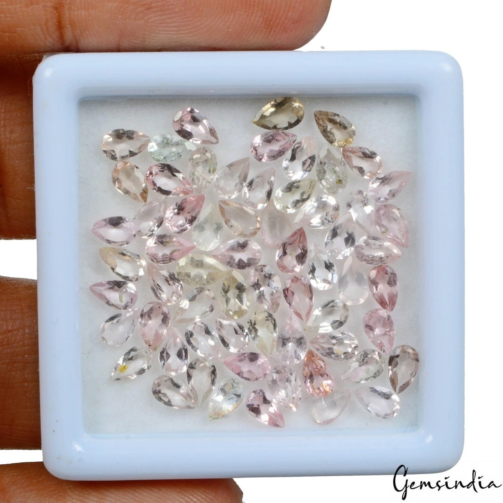 5x3mm Natural Pink Tourmaline Pear Cut Loose Rubellite Gemstones~63 Pcs/11.70 Ct
