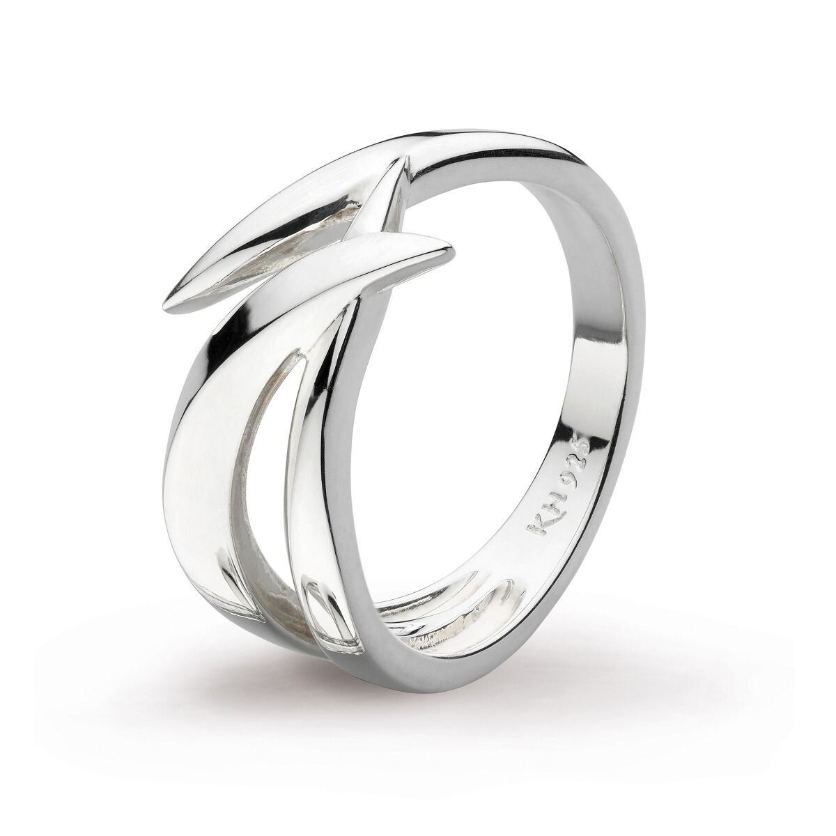 Kit Heath Twine Thorn Crossover Ring Sterling Silver Size 8 NWT