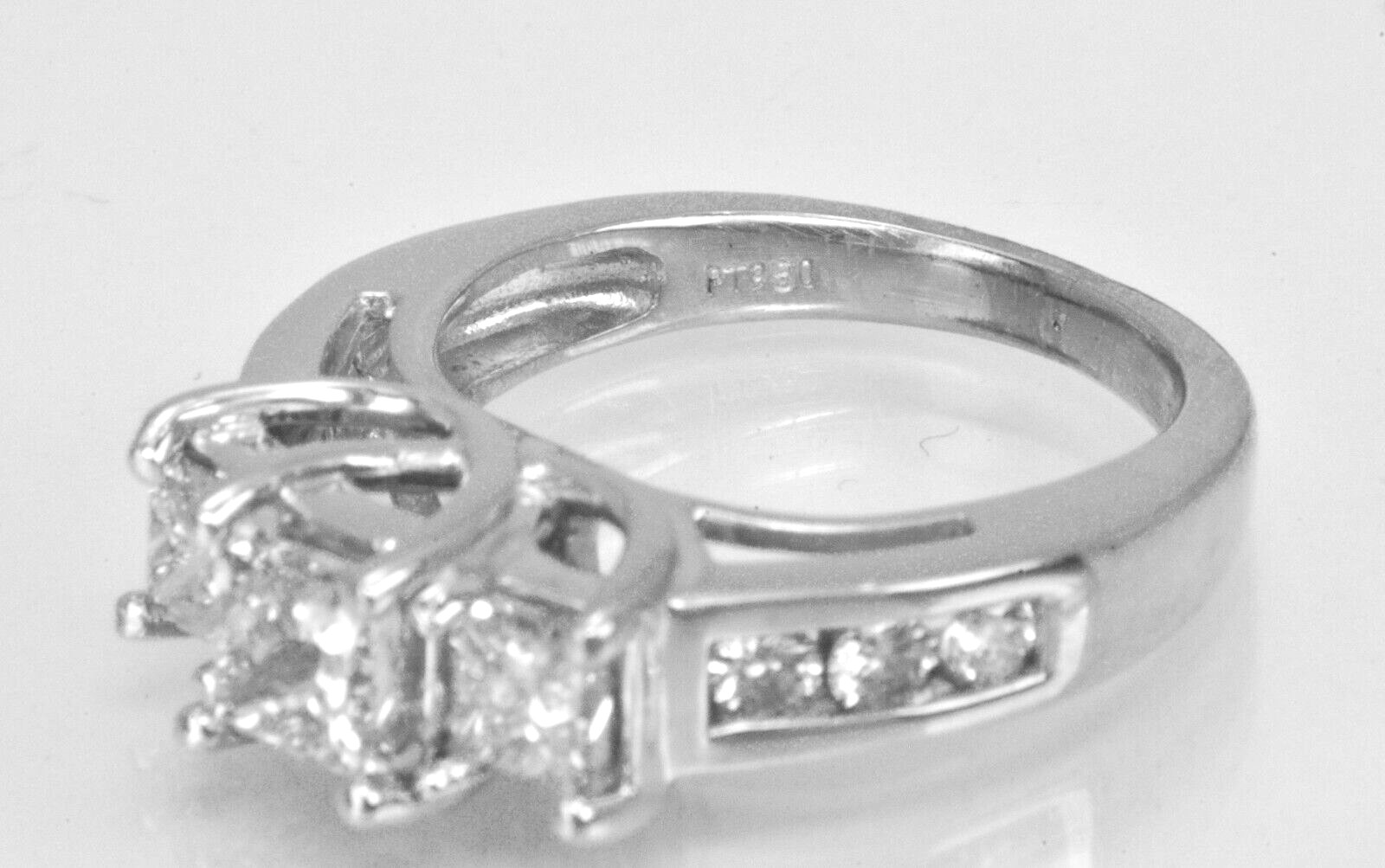 1.50ctw Radiant Cut Diamond Halo Engagement Ring 950k Platinum Lot 4