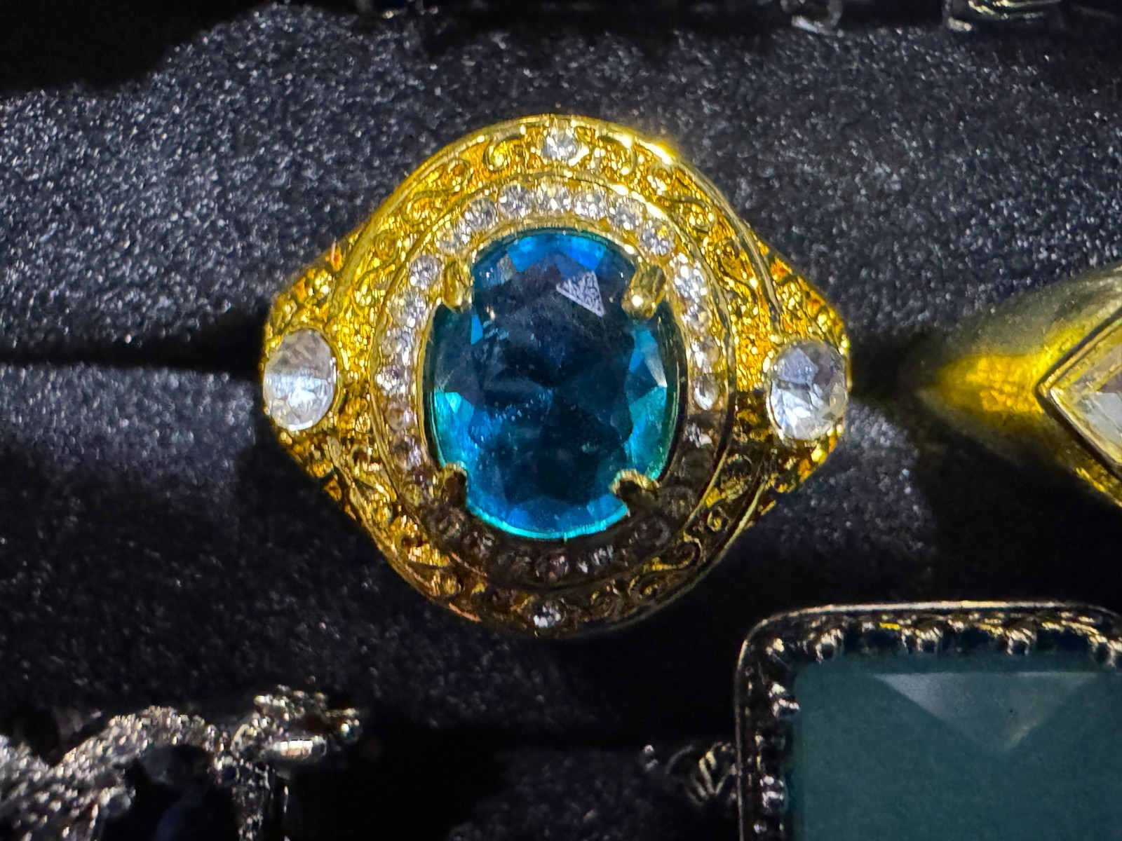 Rings Cubic Zirconia Gold Plated Silver Plated White Red Blue Green Purple Pink