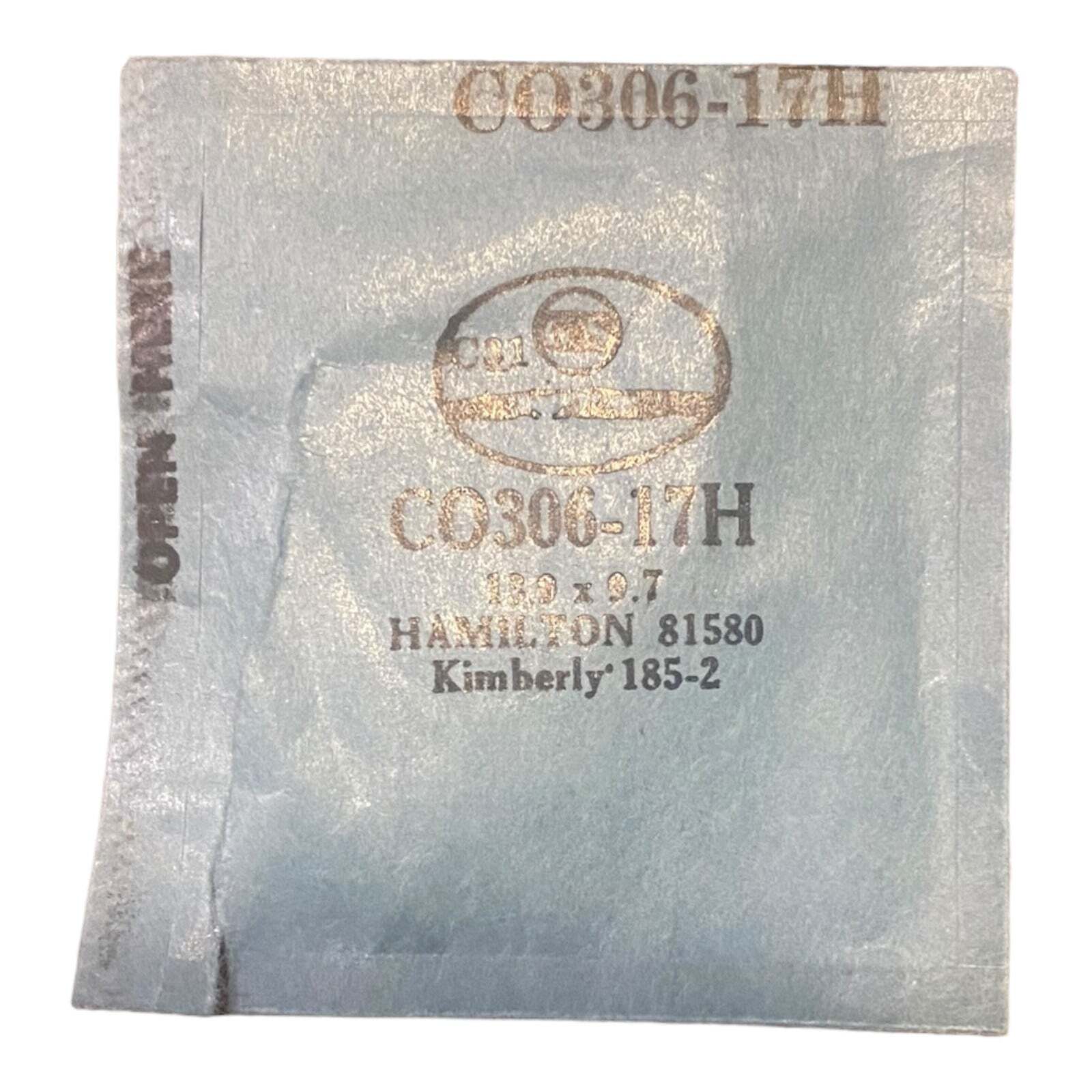 Germanow-Simon Mach (GS) CO306-17H Watch Crystal 13.9×9.7 NOS Part Hamilton