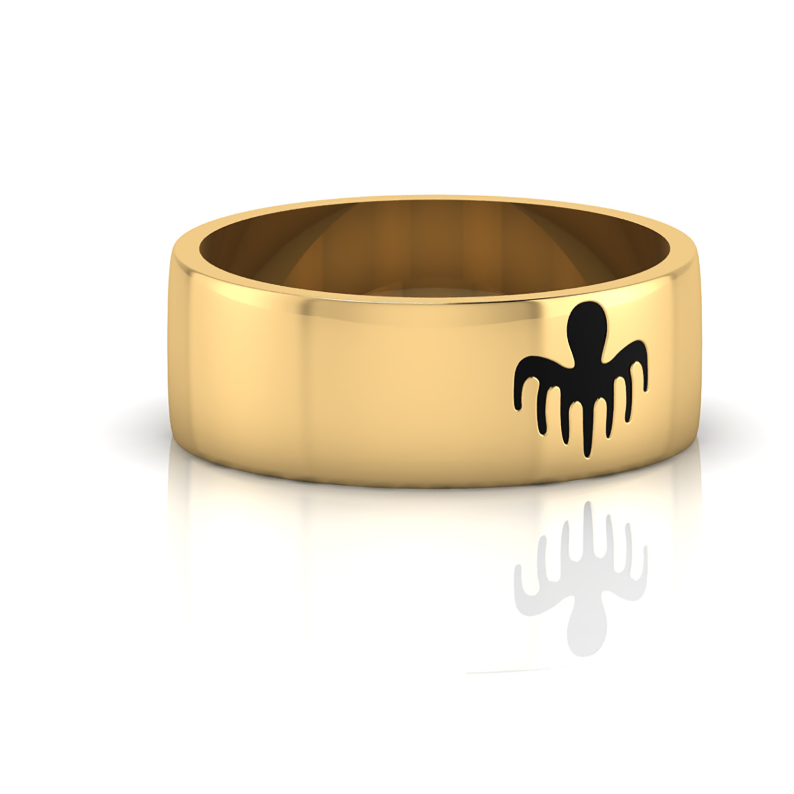 925 Silver Spectre Ring, Agent 007 Symbol Ring, Fashion Jewelry, Spectre Band, B