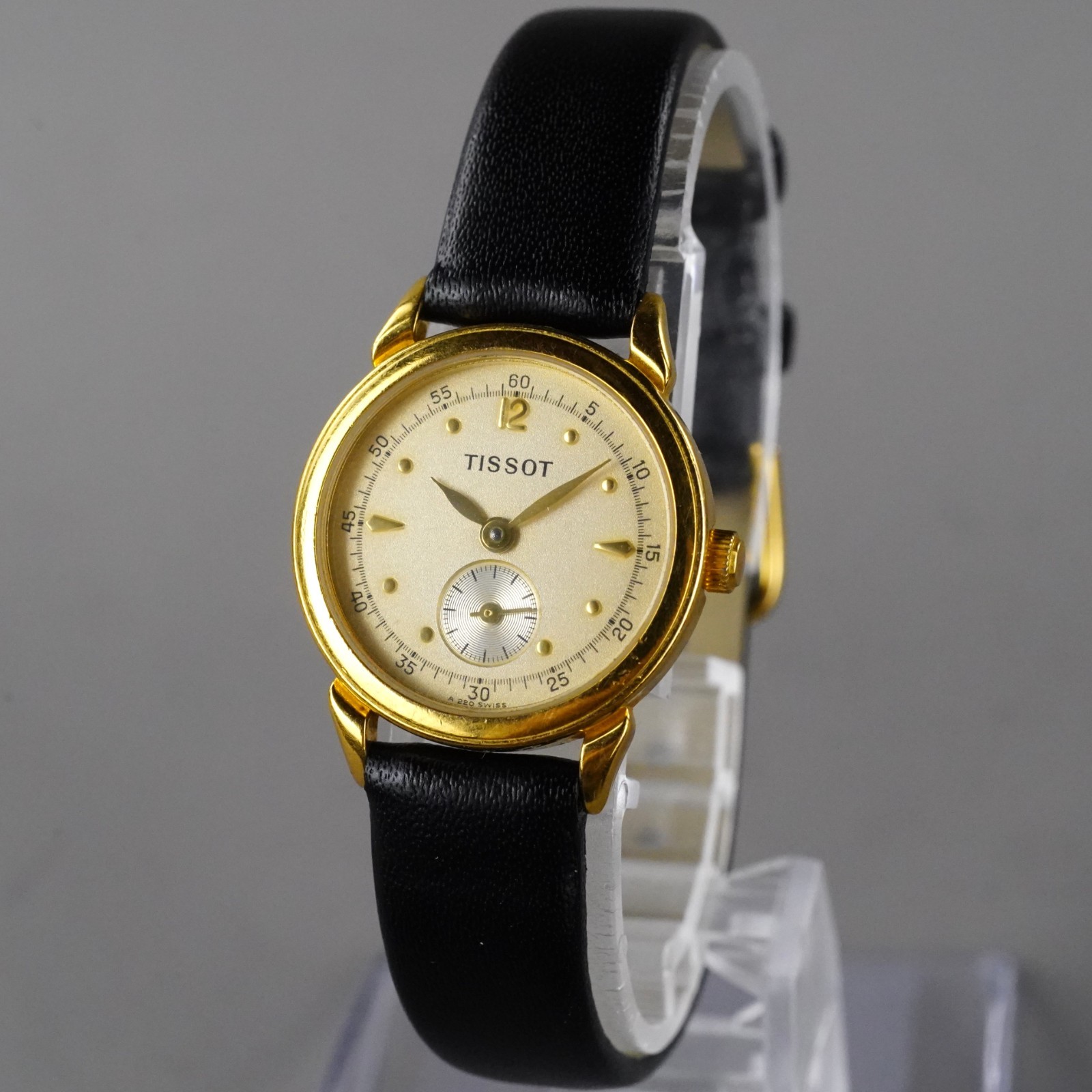 Tissot A220 QUARTZ Women’s Watch Gold 24mm Vintage New Batter New Leather Band