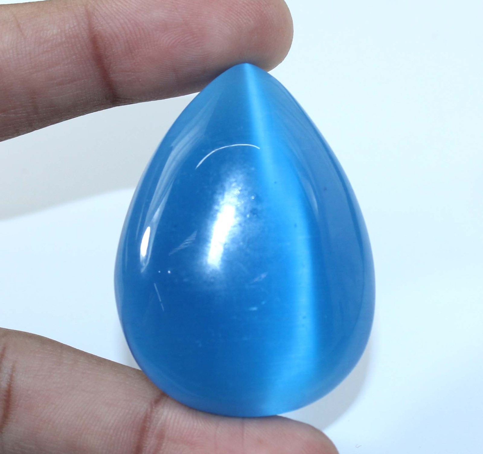 Certified 170.25 Ct Natural Blue Cat’s Eye Pear Gems T37327 Father’s Day Offer