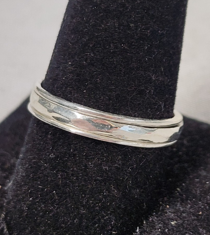 Shree Jaipur Sterling Silver Spinner Ring sz 10.75