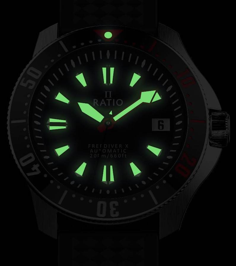 Ratio FreeDiver X Marine Black Ceramic Inlay Automatic RTX001 200M Men’s Watch