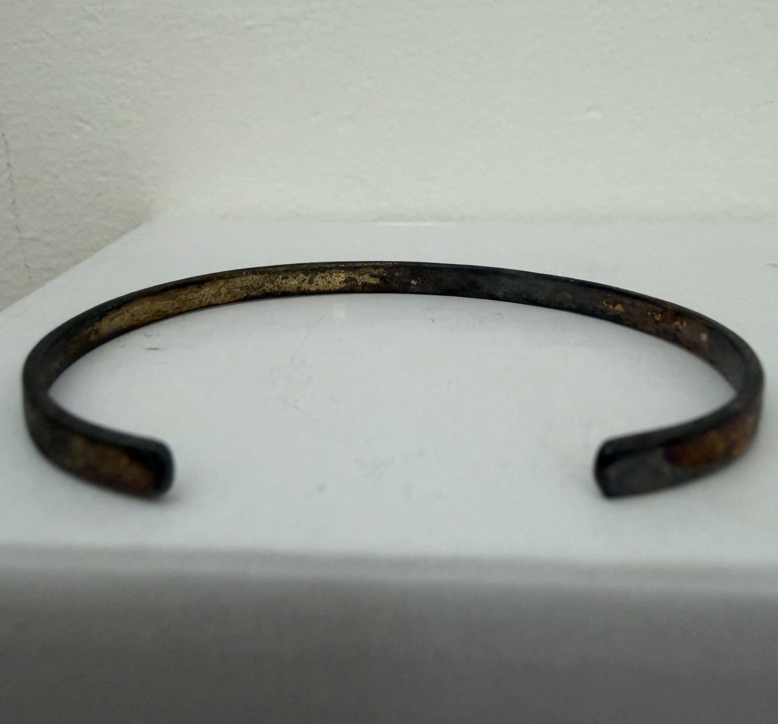 925 FAS Sterling Silver Cuff Bracelet Live Love Laugh Motto Engraved Band VTG