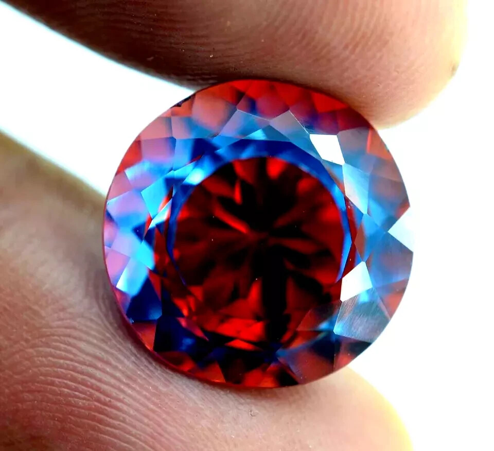 19.4 CT Natural Bi-Color Pitambari Sapphire Round Certified Gemstone 13×13 mm