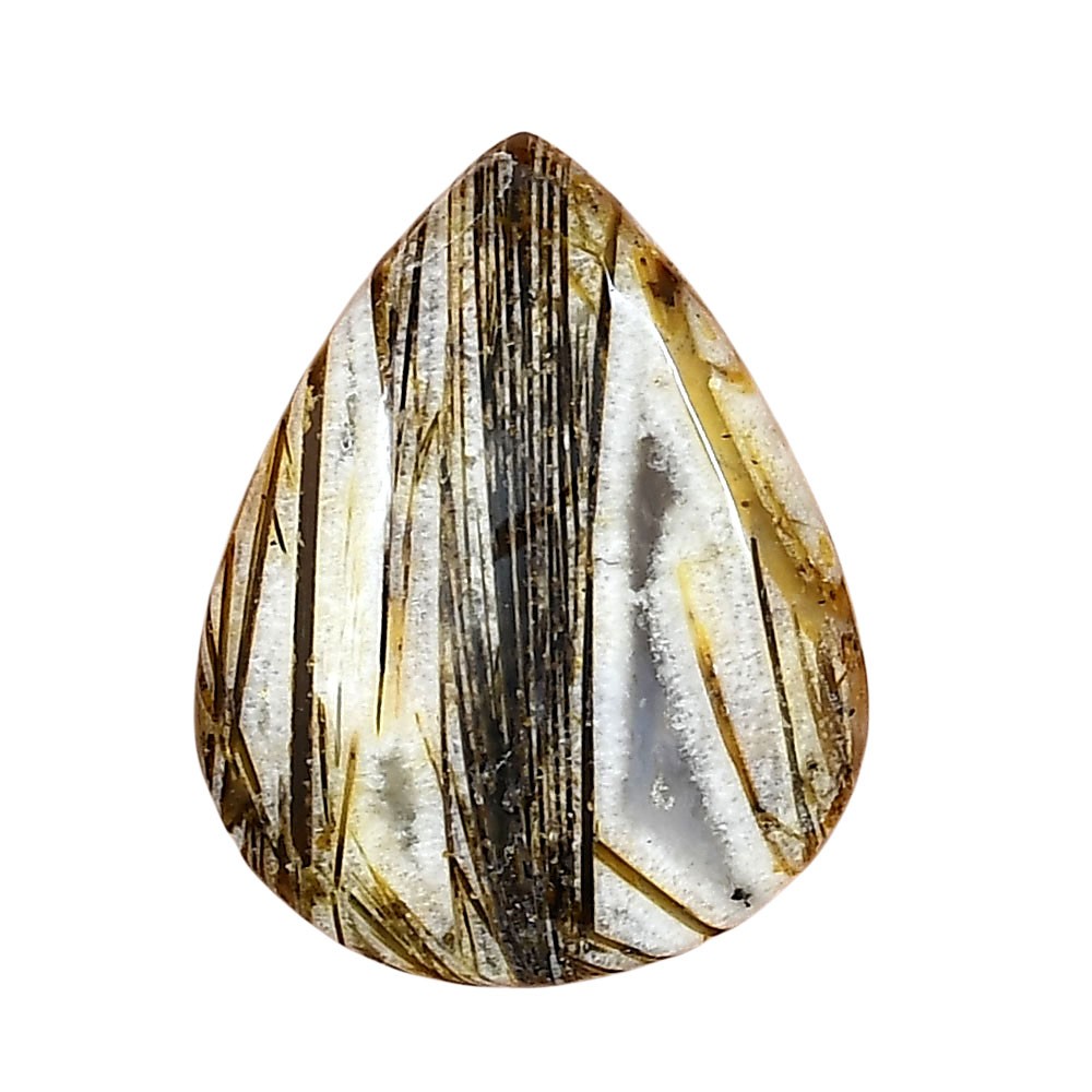 Natural Stick Agate 28.41×22.34×6 mm Pear Shape Polished Gemstone LS01232-16