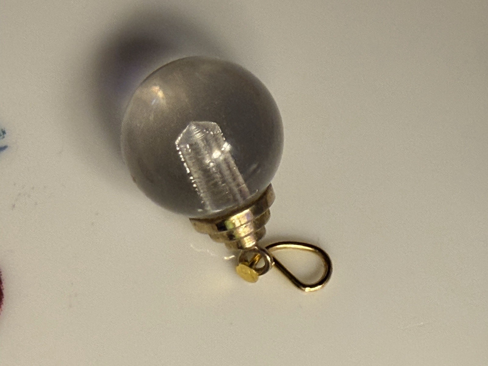 Vintage Petite Orb Pendant, Faux Pool Of Light, Mustard Seed Glass Orb G.F.