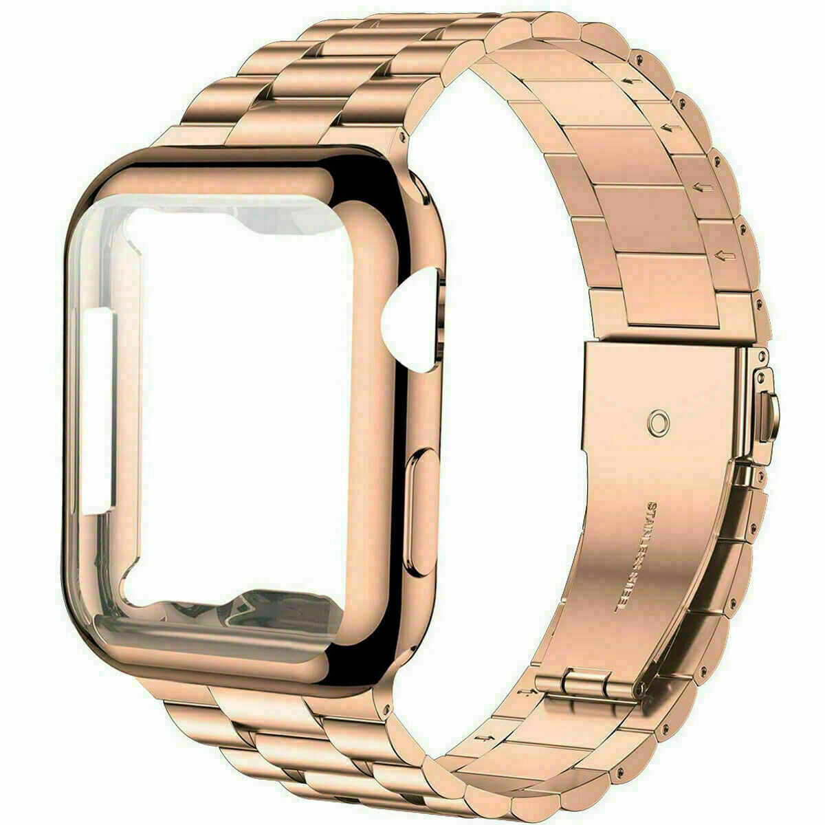 For Apple Watch Series 6 5 4 3 2 1 SE 38 40 42 44mm Metal iWatch Strap Band Case