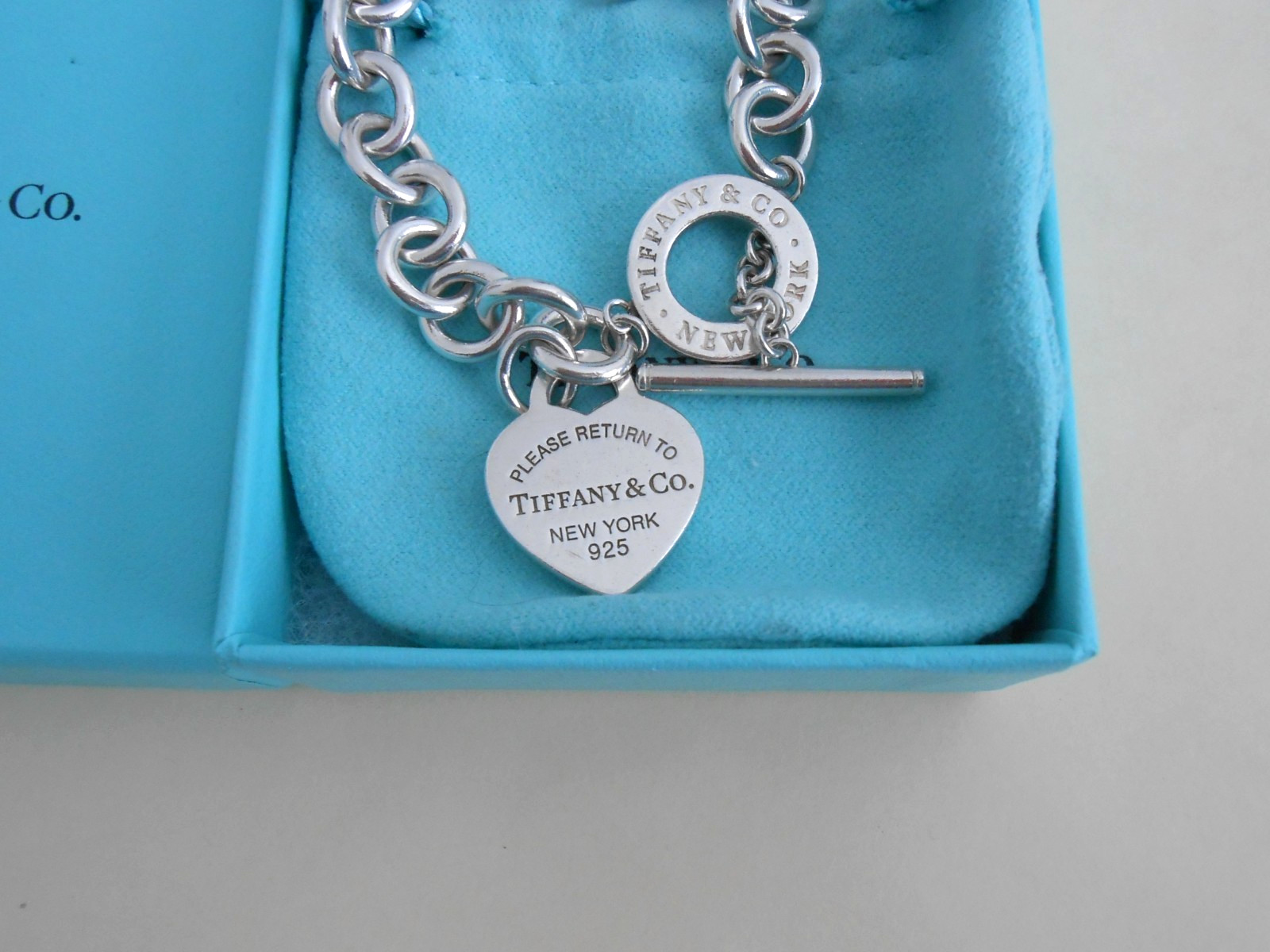 Tiffany Co Return To Tiffany Heart Tag Toggle Bracelet, Tiffany Bracelet 8.25″
