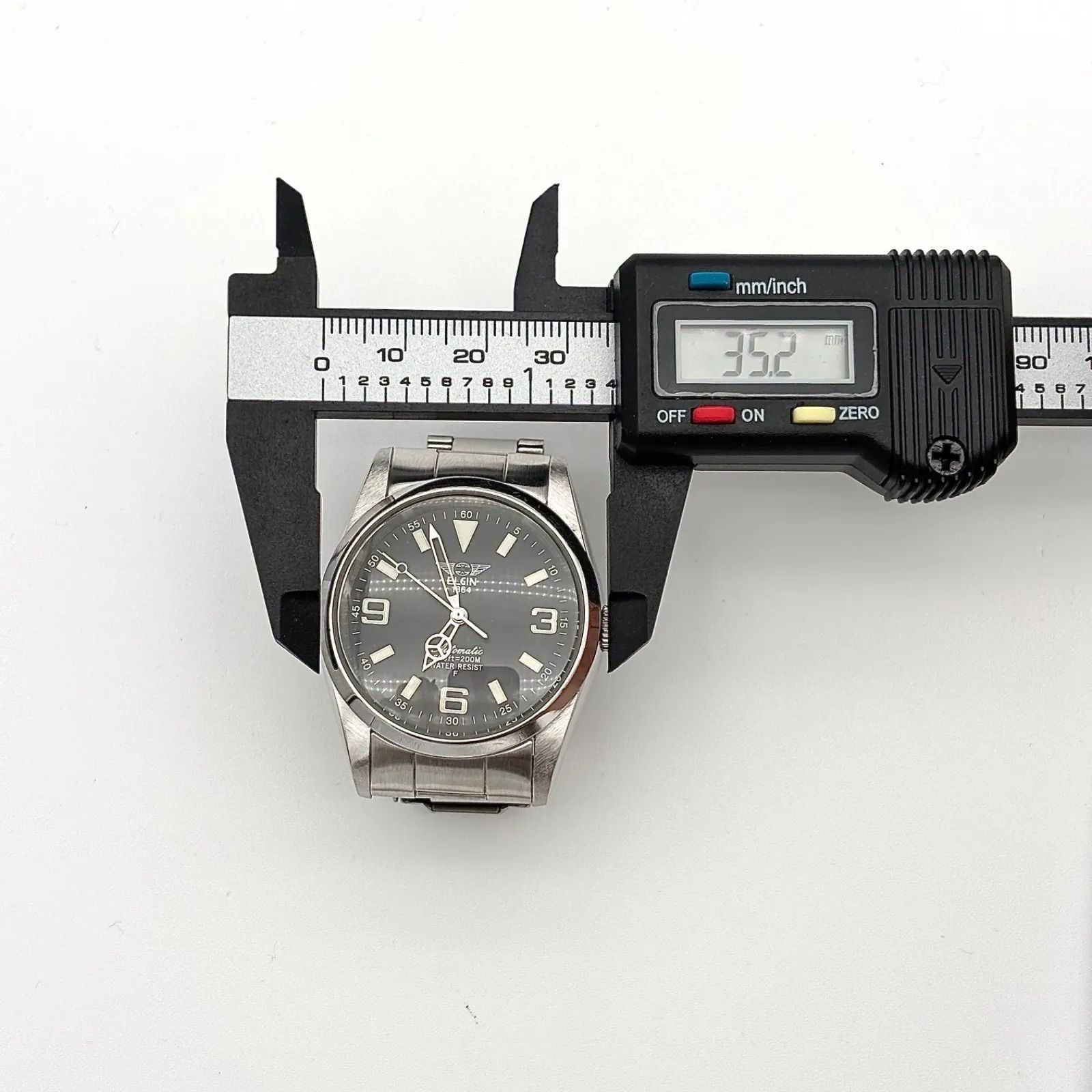 ELGIN FK 979 F Automatic Diver Style Watch Black Wrist 16cm 6.3in Working Men’s