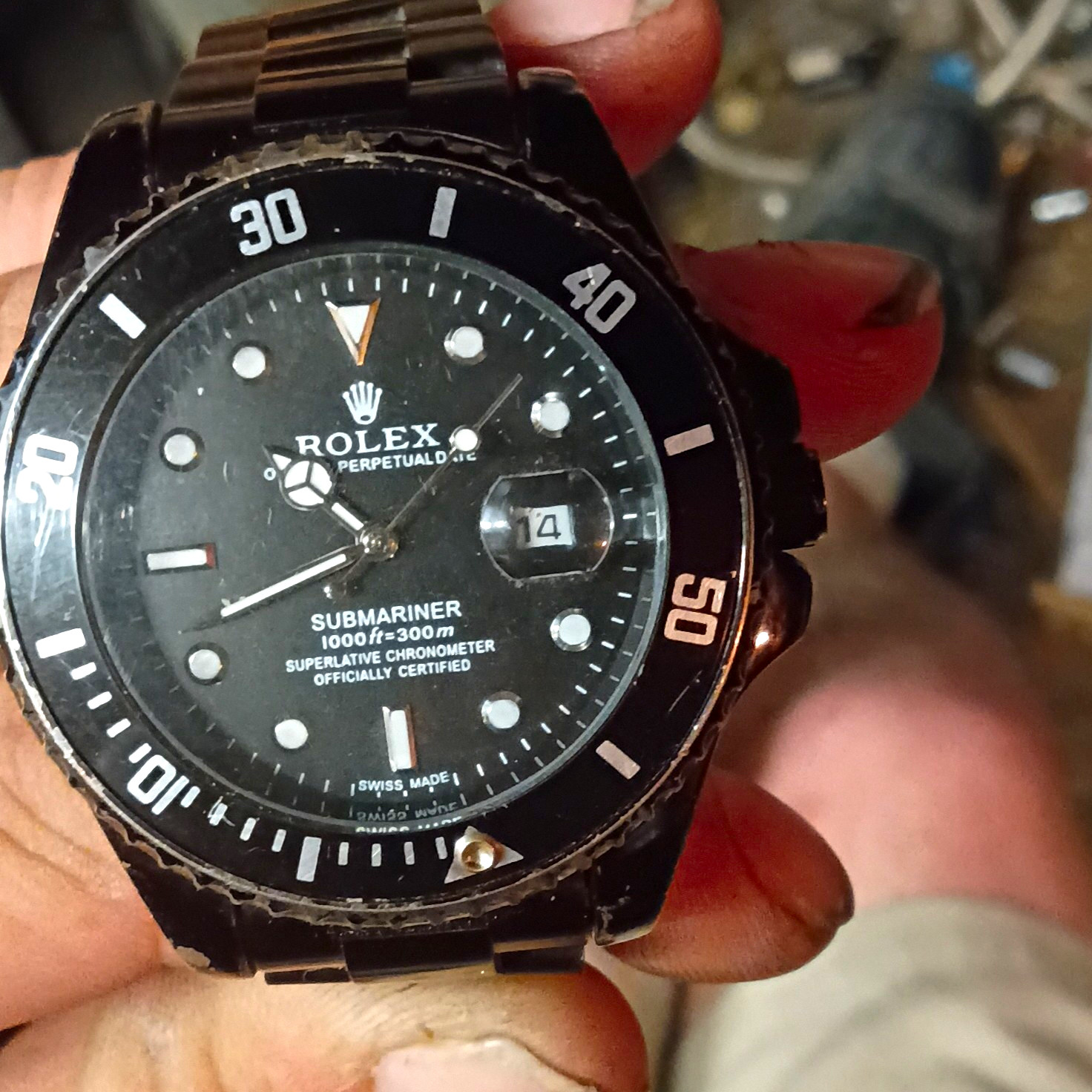 Rolex Submariner Date Automatic Black Dial/Bezel Date Diver 300m Watch