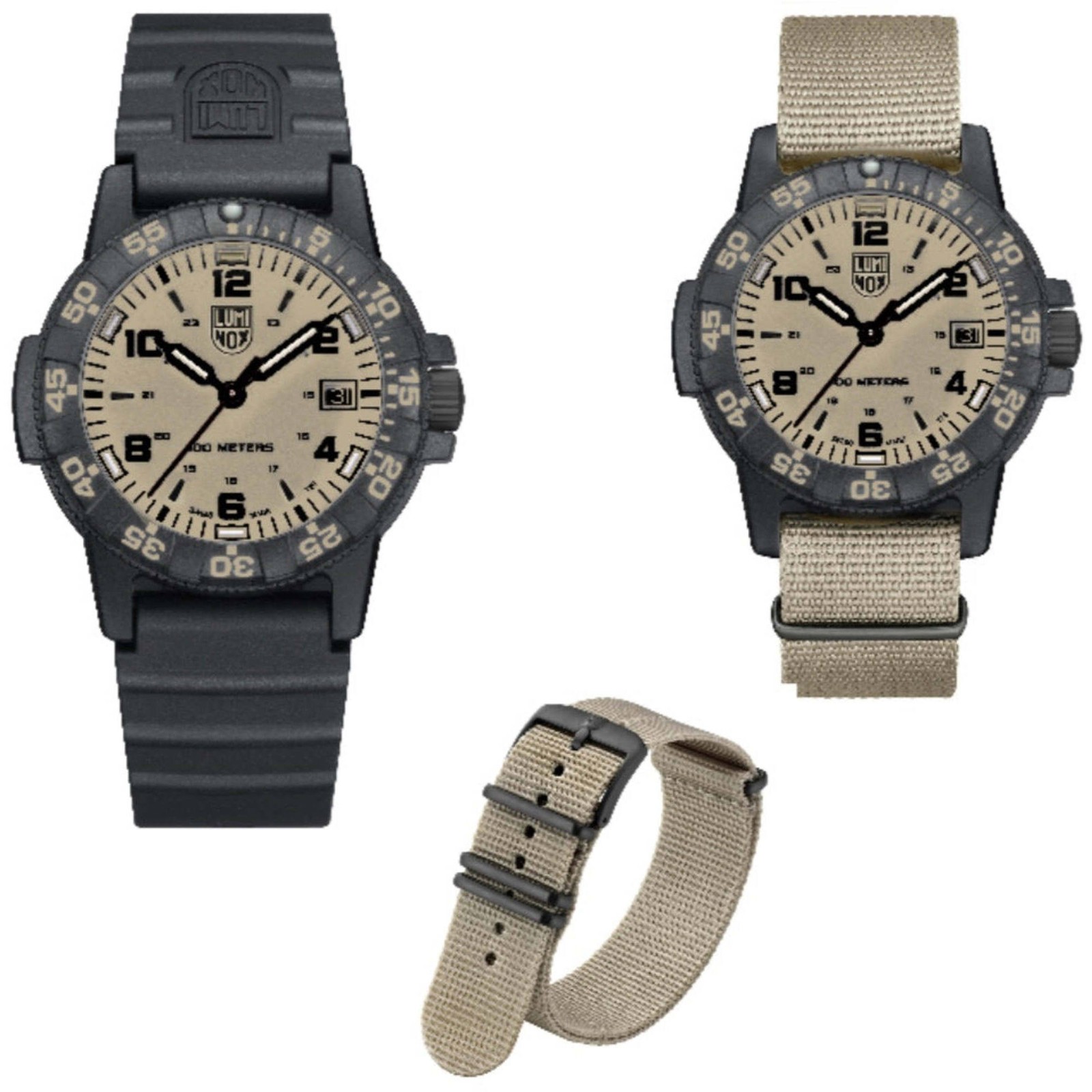 Luminox Men’s Watch Sea Turtle Sand Dial Black Rubber Strap XS.0321.BO.BC