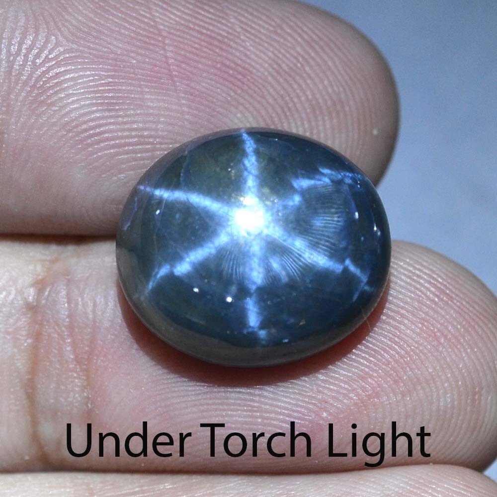 20.30 Ct 15.7×13.7 MM Natural Blue Star Sapphire 6 Rays Cabochon Jewelry NBS9196