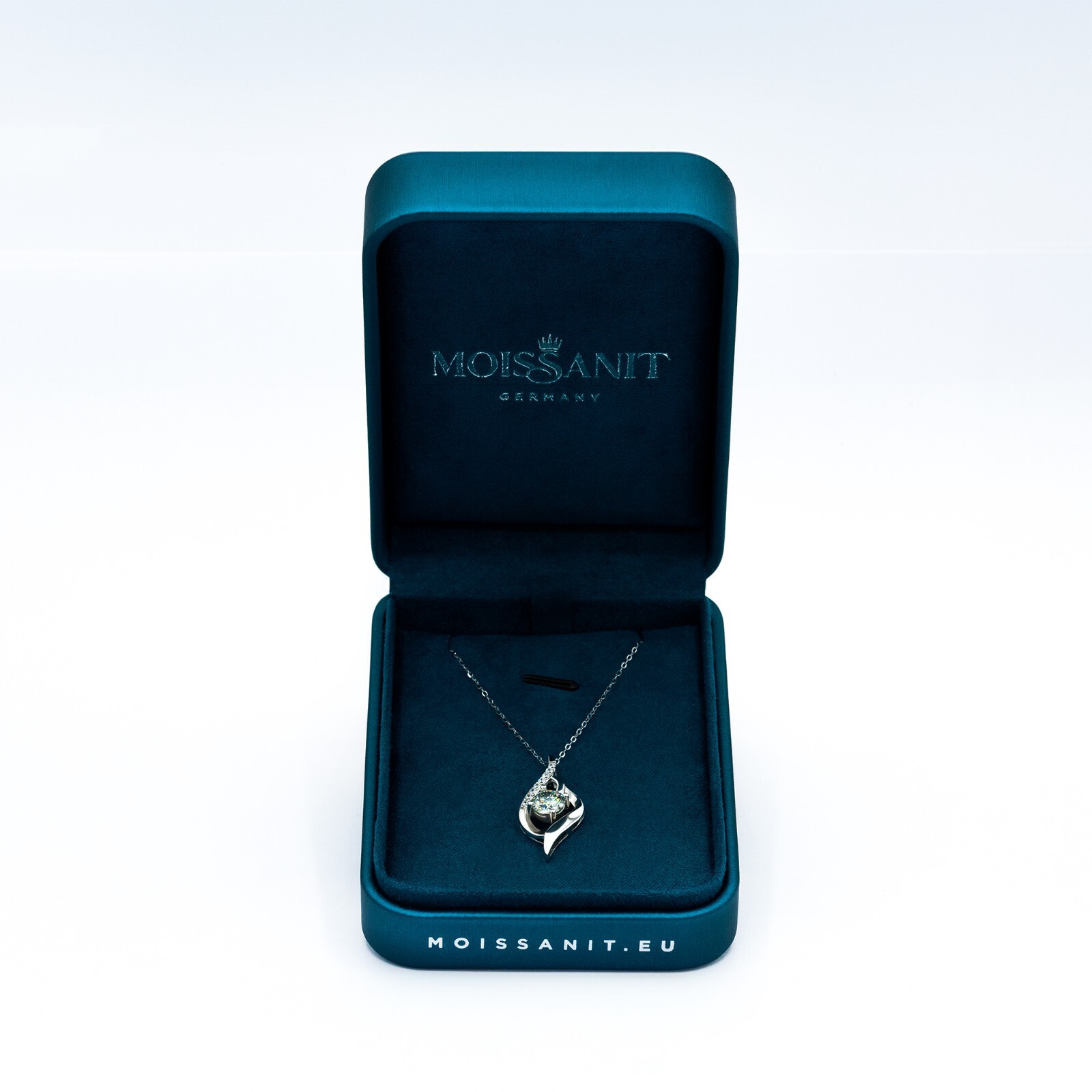 Luxury Moissanite Necklace Elysia Brilliance in 925 Sterling Silver, 1.0 ct
