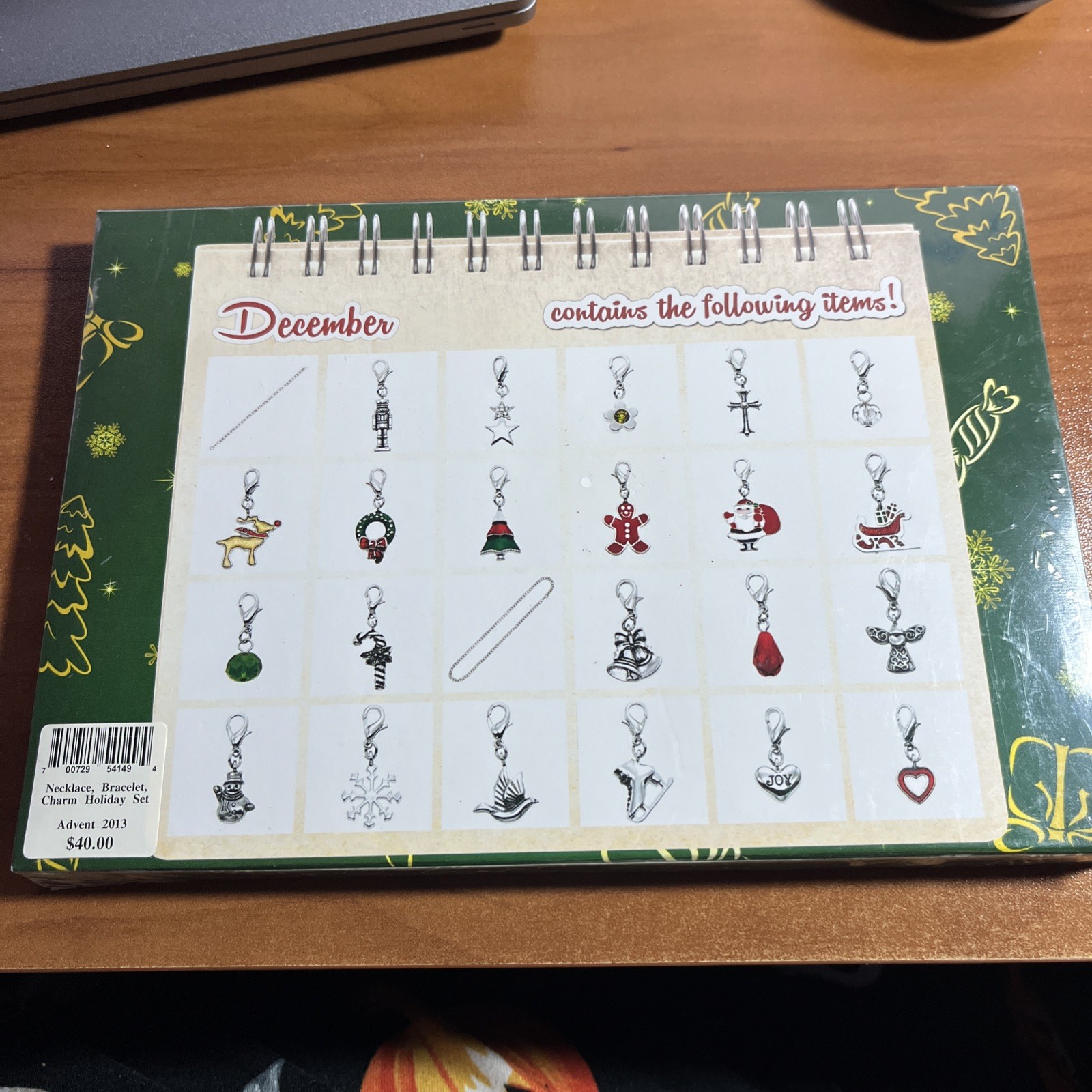 Advent Calendar Christmas Charm Collection Bracelet w/ Lobster Clasp – Sealed