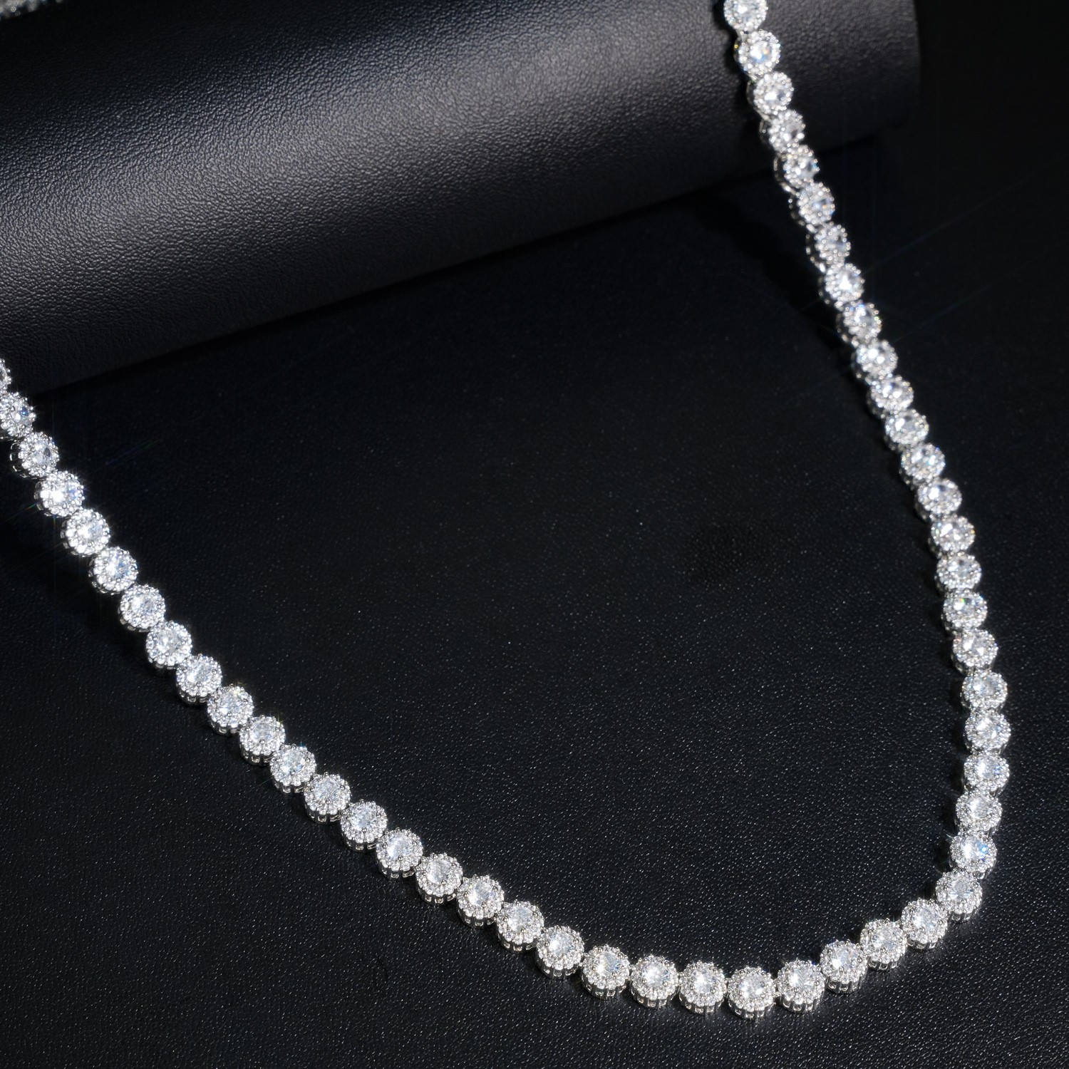 Unisex 5MM Tennis Bracelet Necklace Round HIP HOP CZ 16-20” chain Jewelry