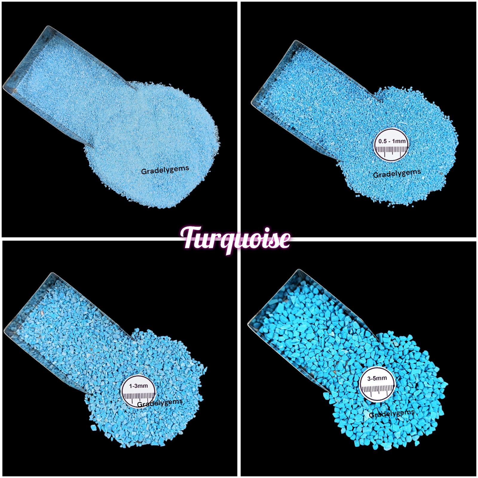 Sky Blue Turquoise Gemstone Crushed Powder – Vivid Hue for Resin Art, DIY Crafts