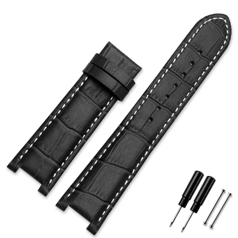 Genuine Leather Watch Strap Fit for Gc 22x13mm 20x11mm Notched Wristwatches Band