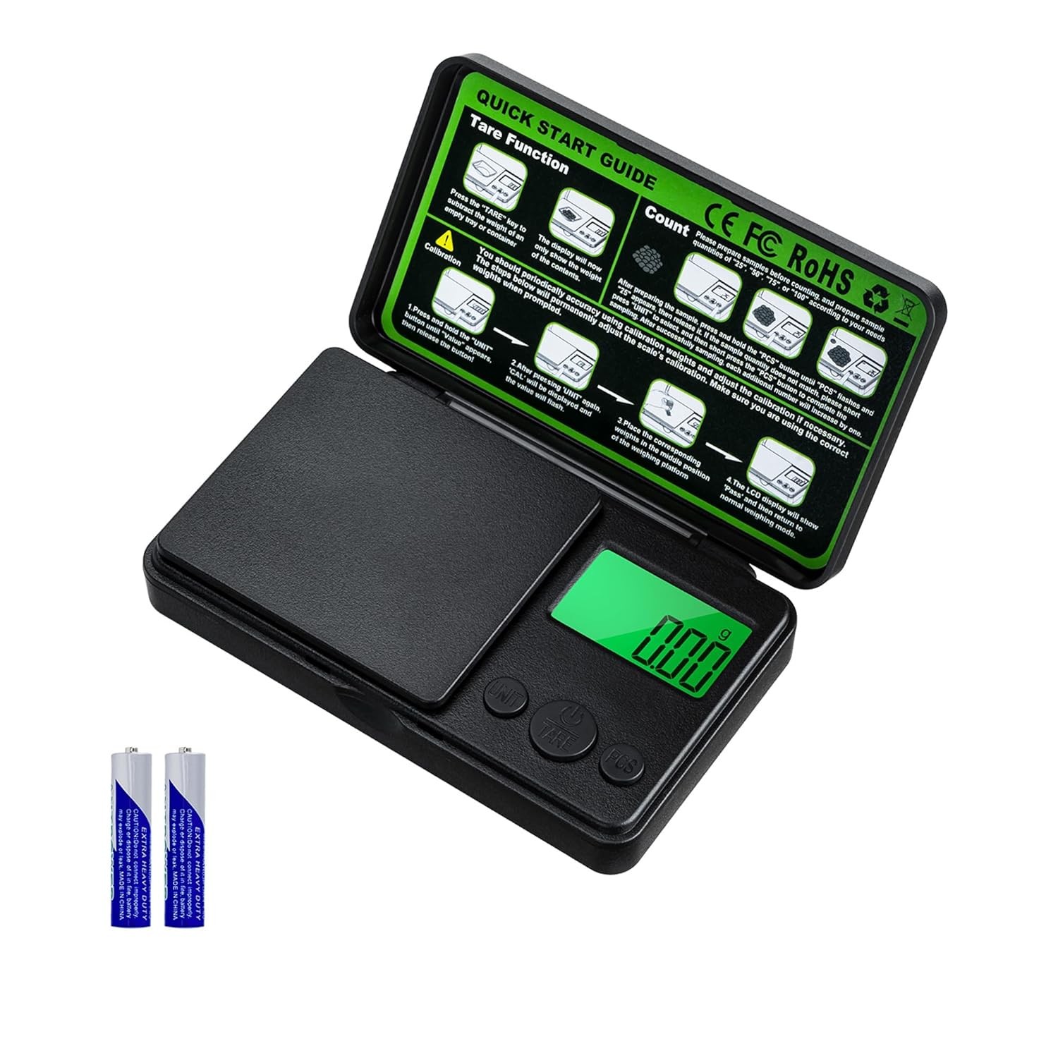 Wigearss 0.01g/500g Digital Milligram Scale, Pocket Micro Scale with Tare Weight