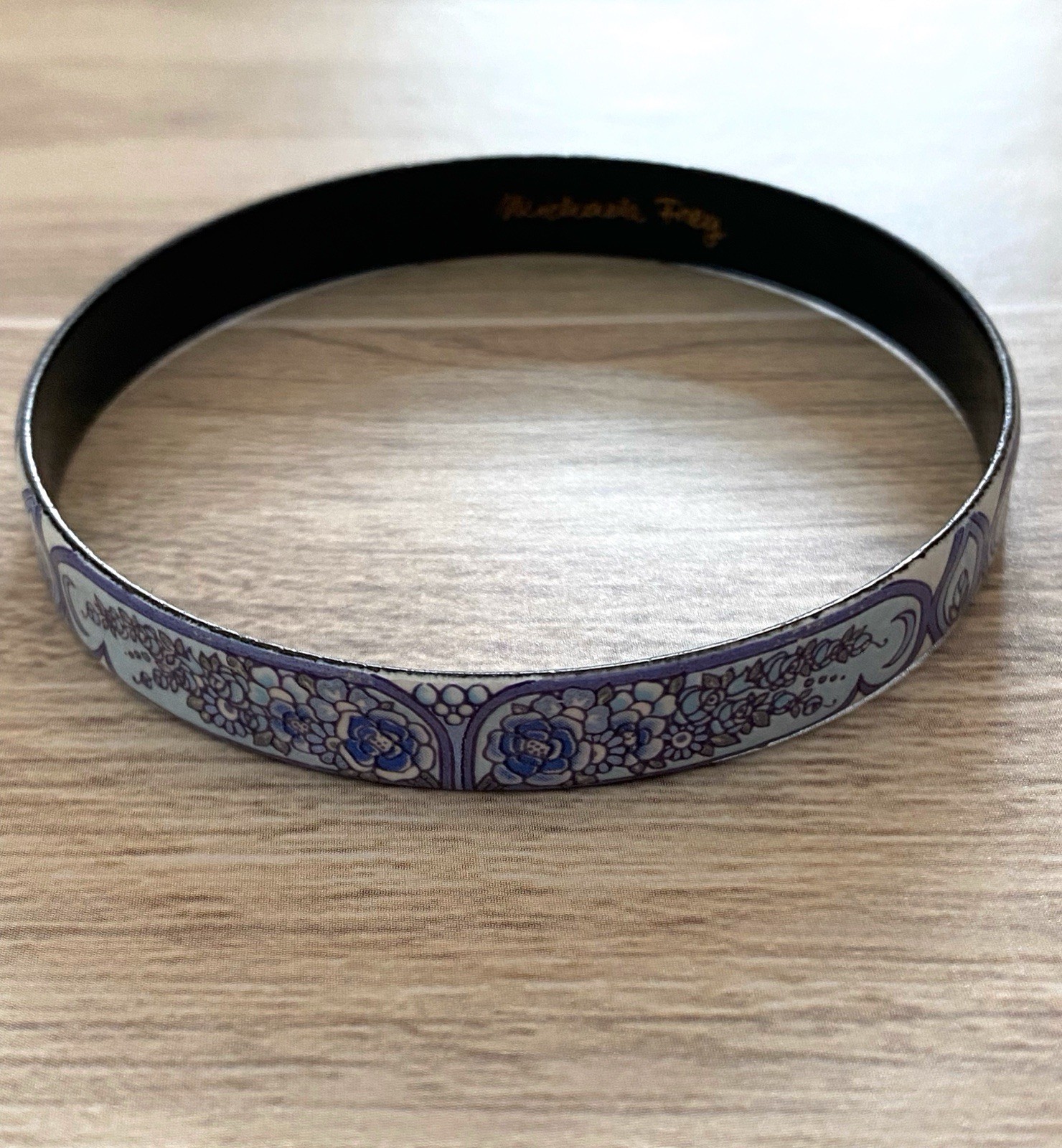VTG Michaela Frey Floral Enameled Bangle(8.25in)