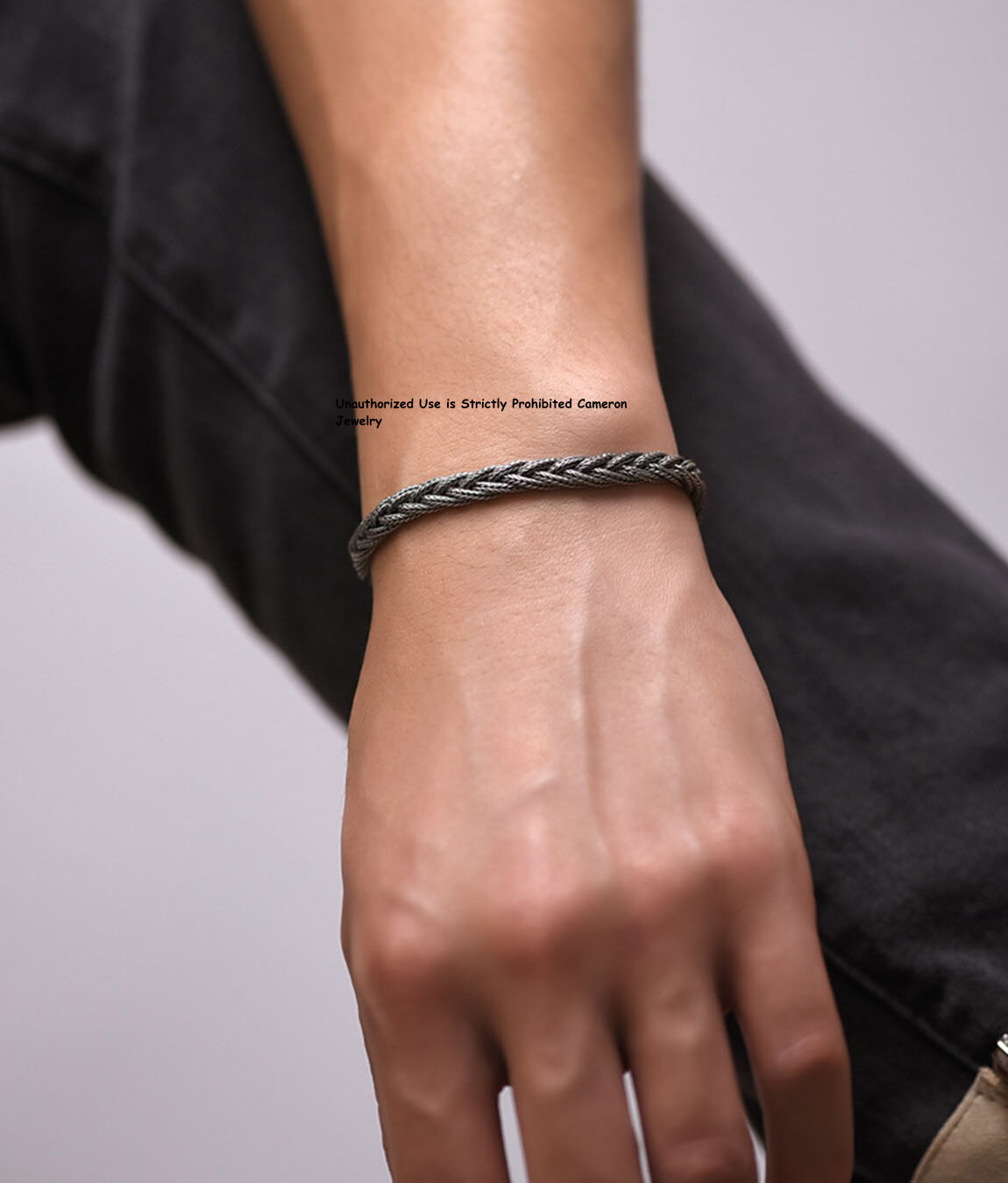 Pure S925 Sterling Silver Chain 5mm Braided Wheat Link Bracelet 7.1-9.5inch L
