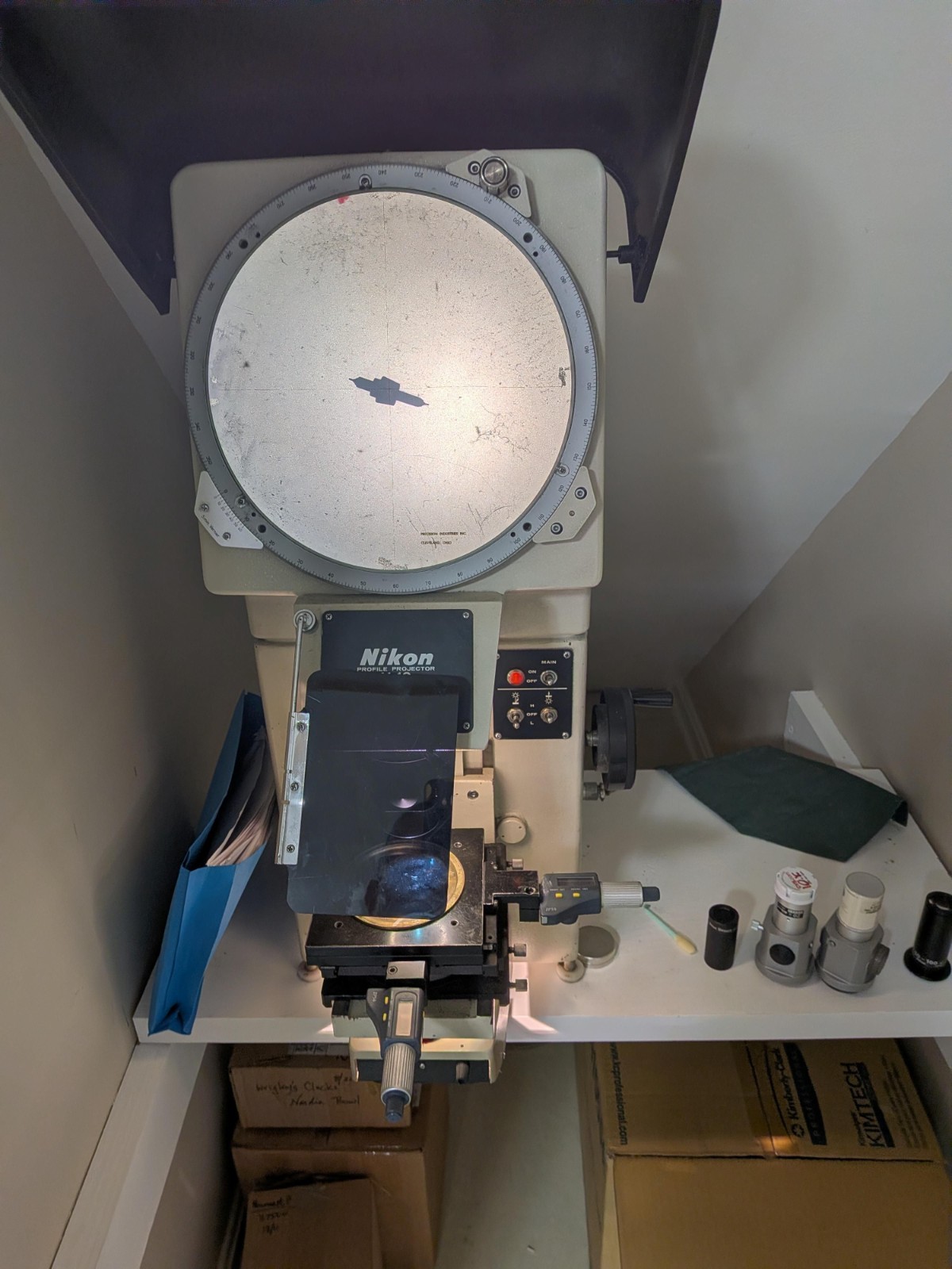 Nikon Optical Comparator (PERFECT, 3 Lenses,manuals)