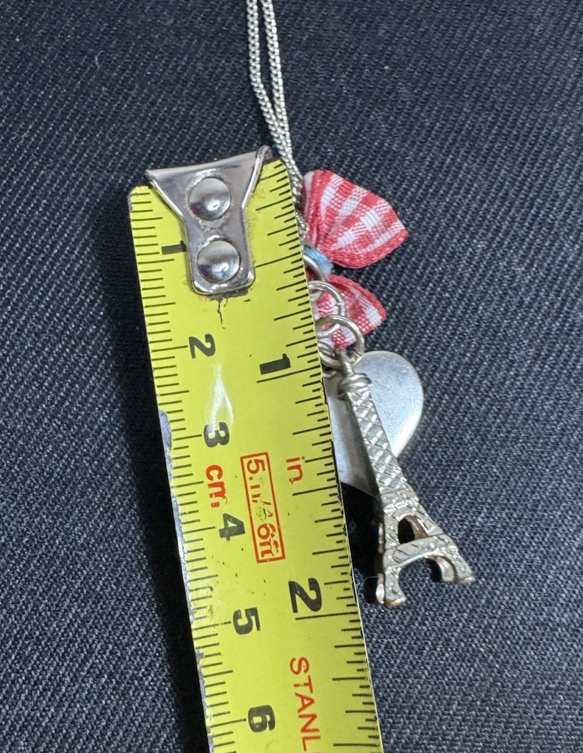 4x Accessorize Necklaces Butterfly, Air Balloon & Eiffel Tower Pendants Vintage