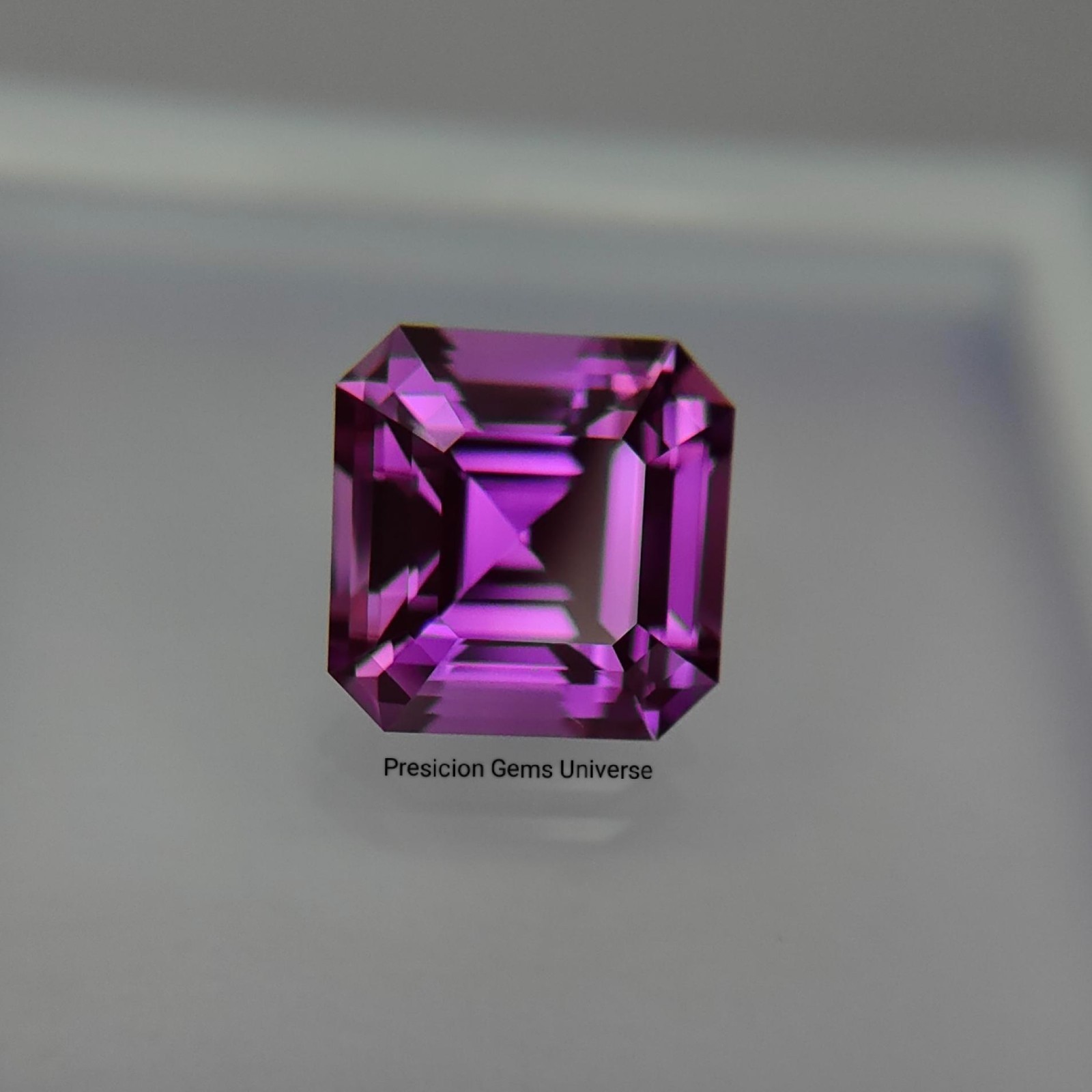 6.20 Ct Precision Cut Lab Bi Color Sapphire, Lab Created Purple Sapphire Gems