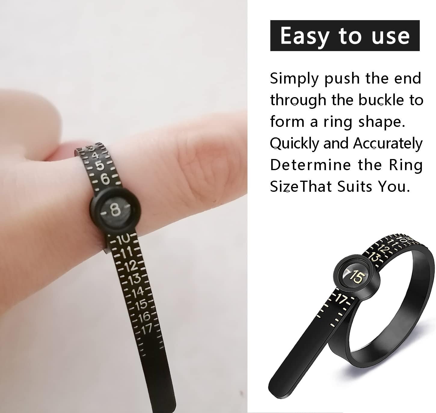 Compact Ring Measurement Tool with Clear Markings – Perfect for All Ages