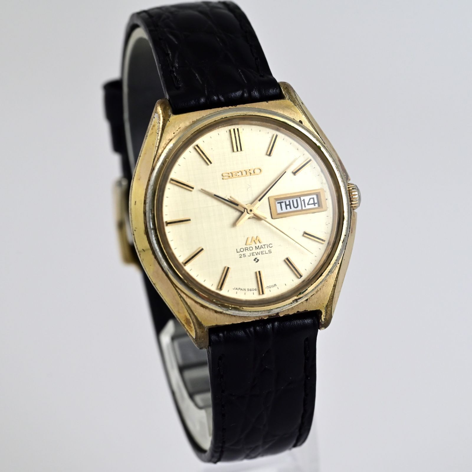 SEIKO LordMatic Vintage Watch LM Gold Automatic Ref.5606-7010 Serviced