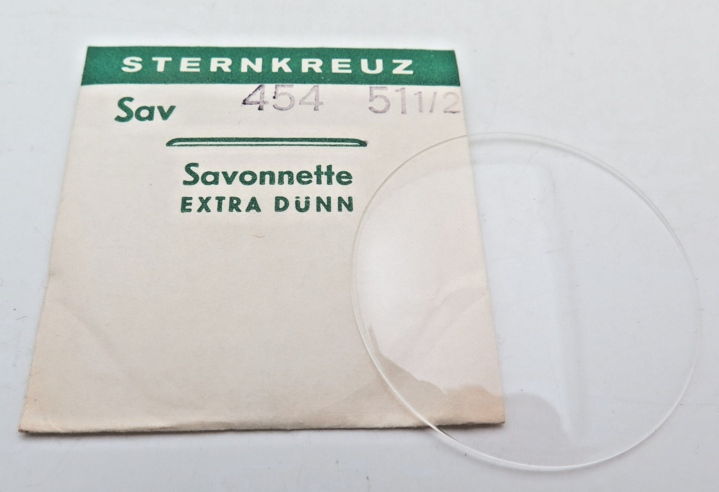 Sternkreuz 51 1/2 Savonnette 45.4 mm Acrylic Hunting Case Pocket Watch Crystal