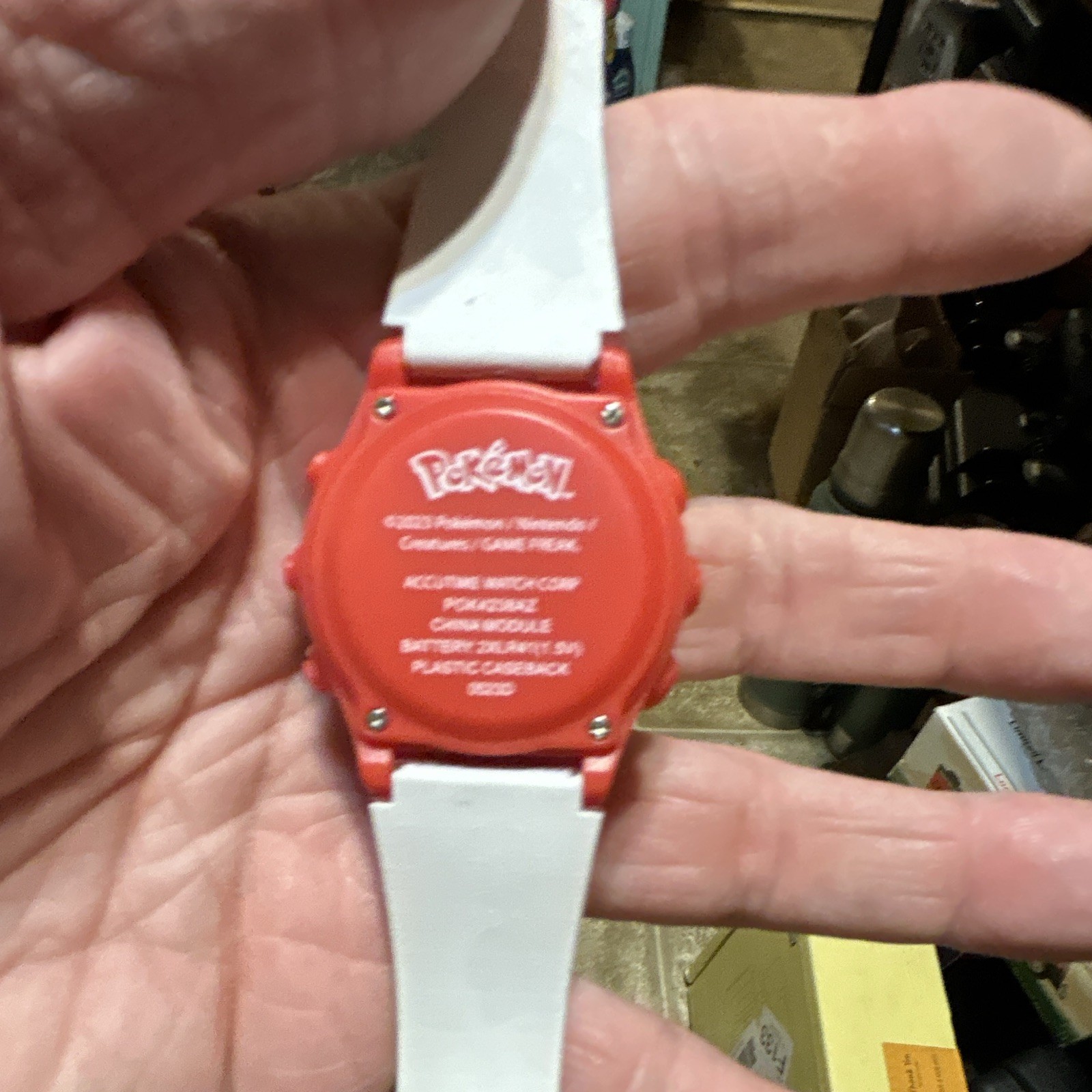Pokémon Pikachu Unisex Kids Analog-Digital LCD Quartz 44mm Red Strap