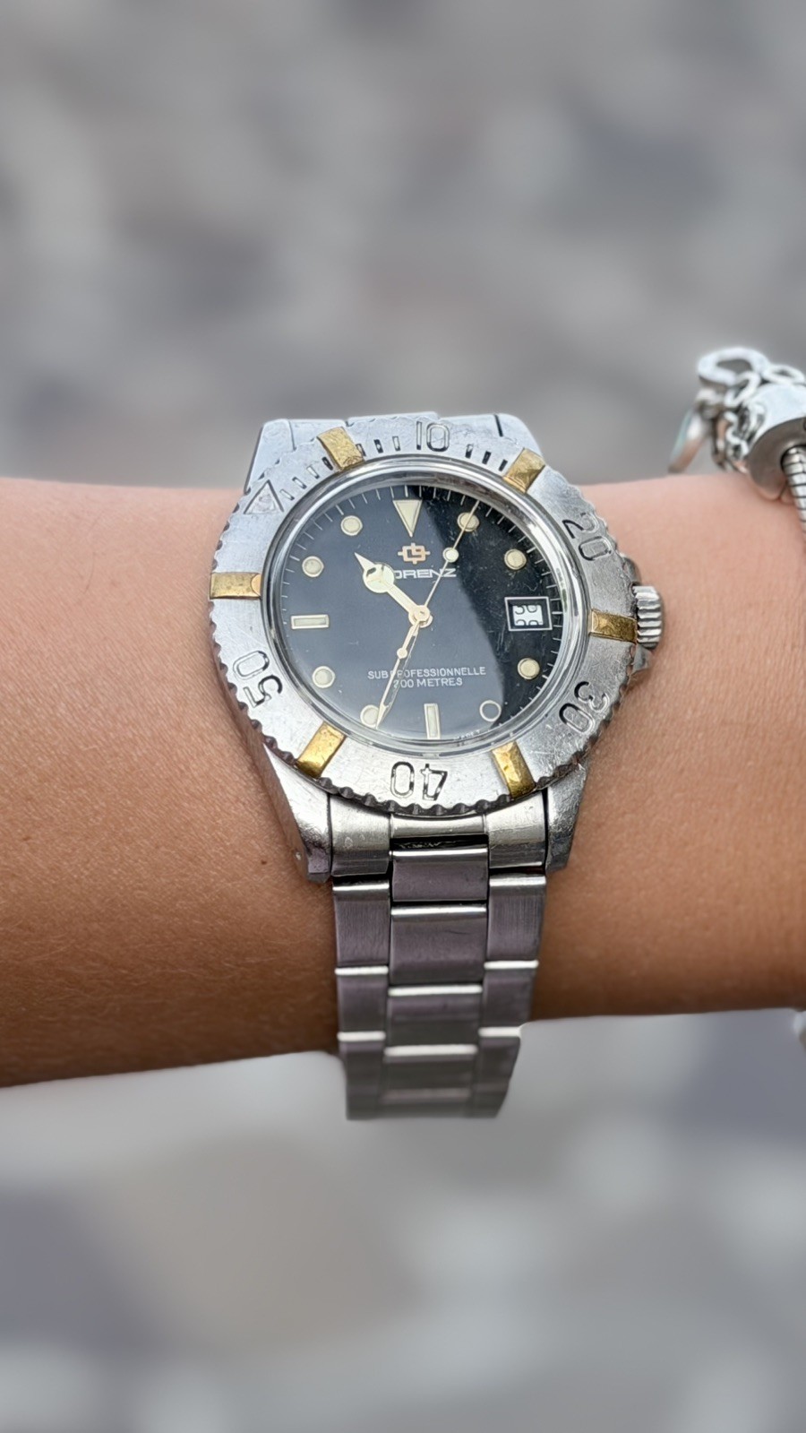 Lorenz 12286 Sub Professional Diver 200M Quartz ETA Steel 40mm