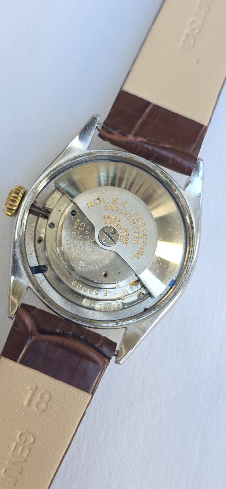 Vintage 1950’s Rolex Oyster Perpetual Ref 6085 Two Tone 34mm Men’s Watch