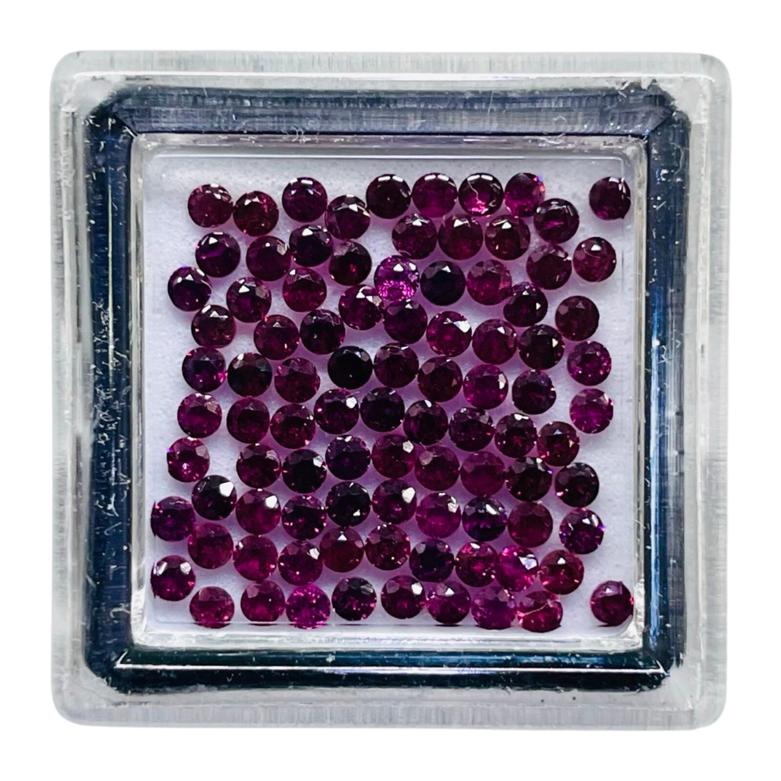1200 Pcs Natural Multi Gemstones 1-2mm Round Cut Diamond Cut Loose Gemstones Box
