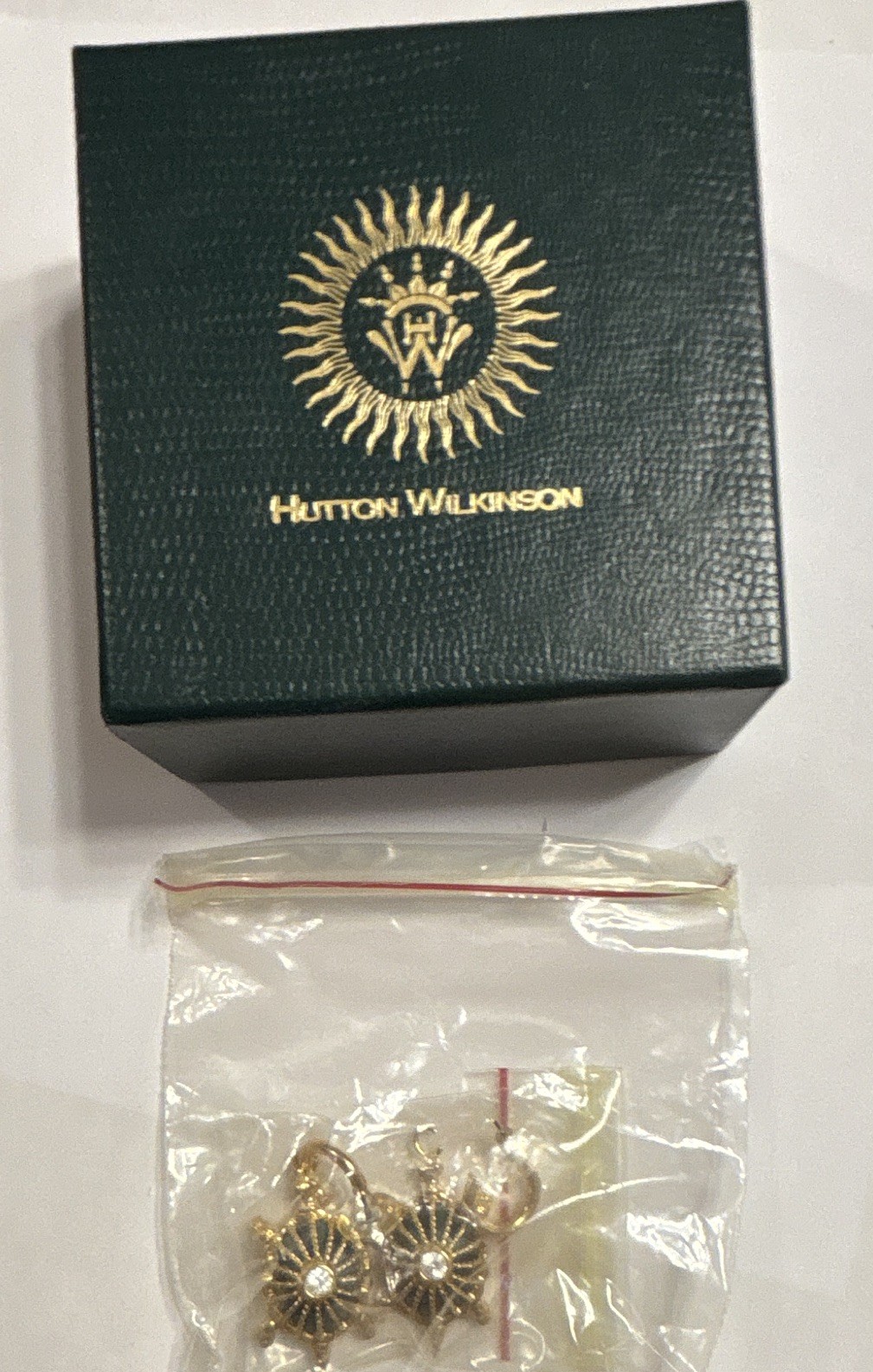 RARE NIB Hutton Wilkinson Enamel Rhinestone Turtle Necklace Bracelet Earring Set