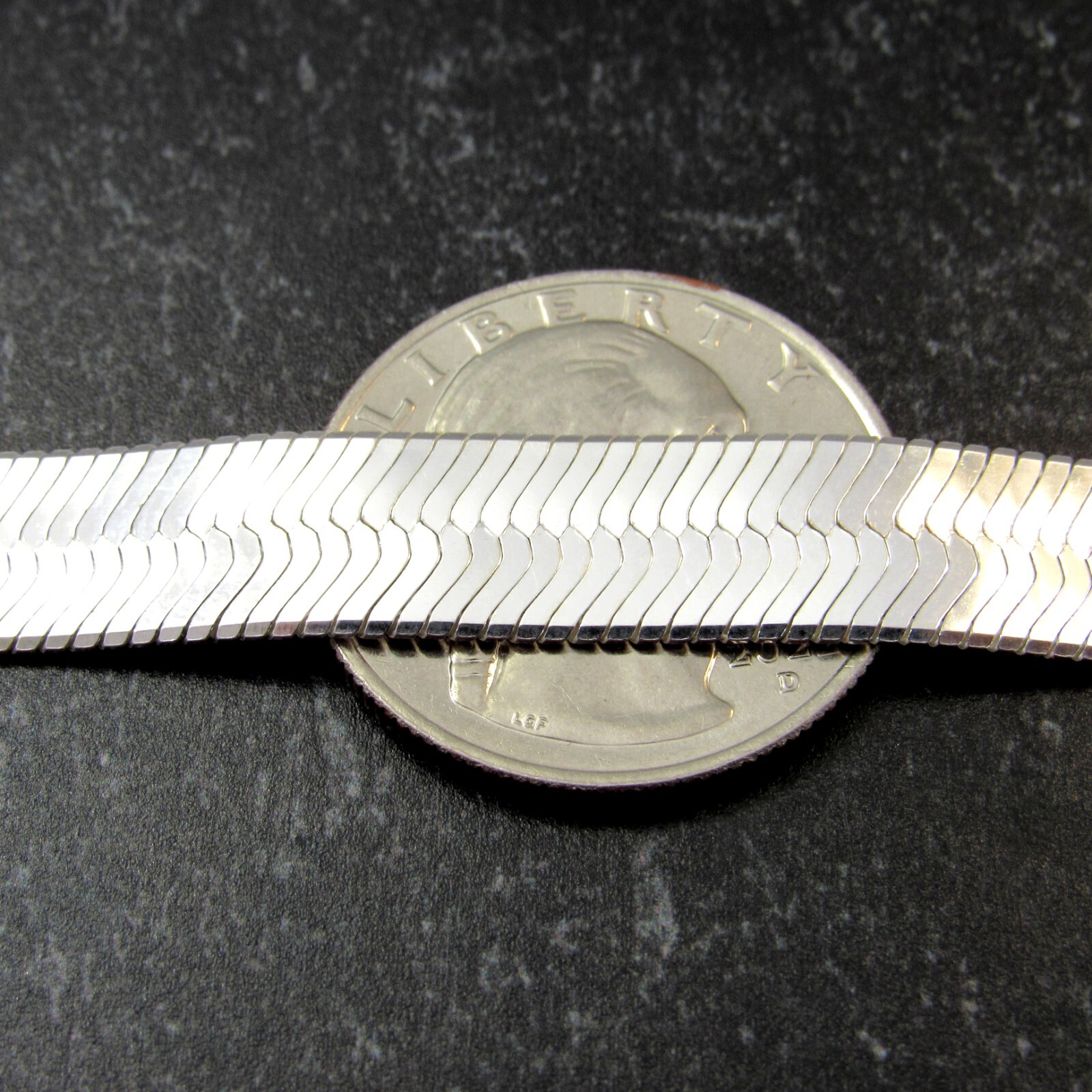 Solid 925 Sterling Silver Italian Herringbone Flexible Chain Necklace / Bracelet
