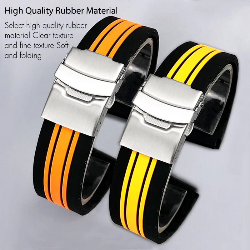 17 21mm Rubber Watch Band Strap For Tissot T048 T-Race T-Sports Bracelet