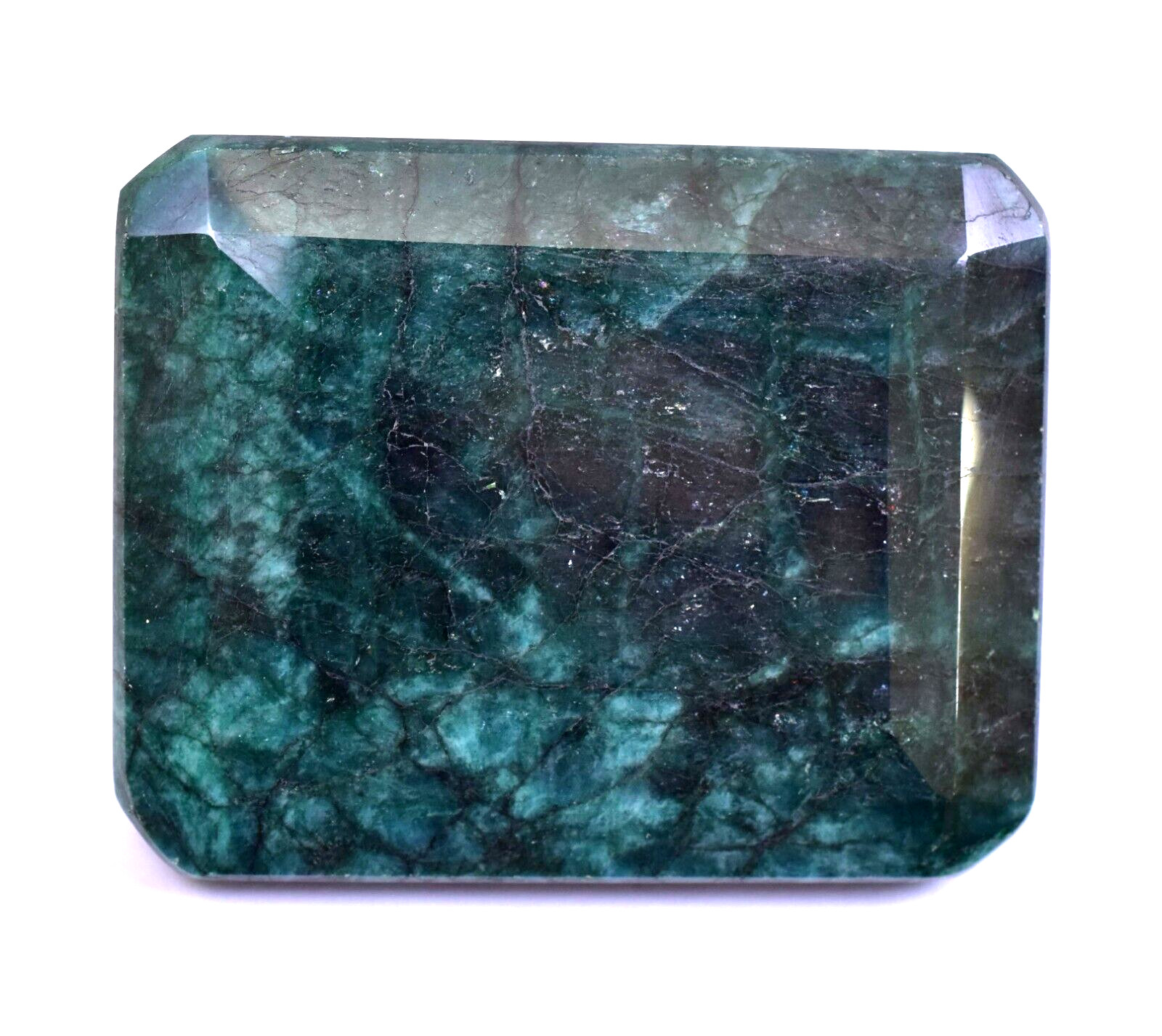 646.5 Ct Natural HUGE Green Zambian Emerald Certified Emerald Cut Loose Gemstone