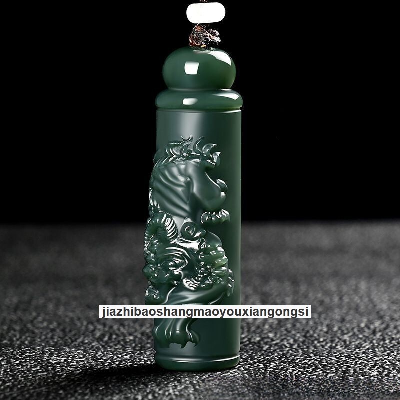 Certified Hotan Green Jade’s Pixiu Hand carving Pendant Is A Source of Wealth