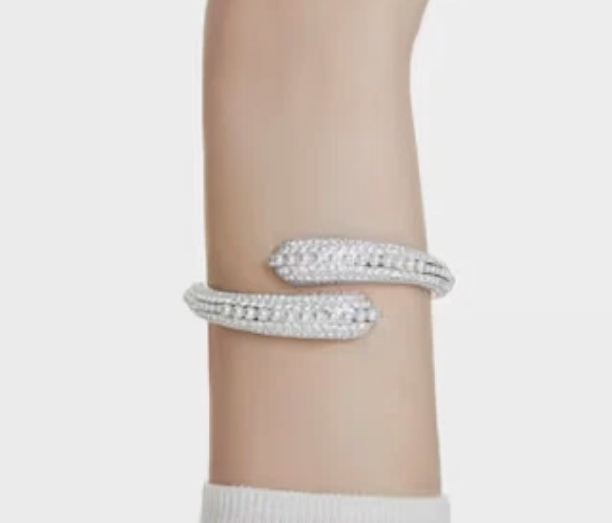 Swarovski Sublima Cuff, Crystal Pearl, Round Cut, White, Swarovski 5700924