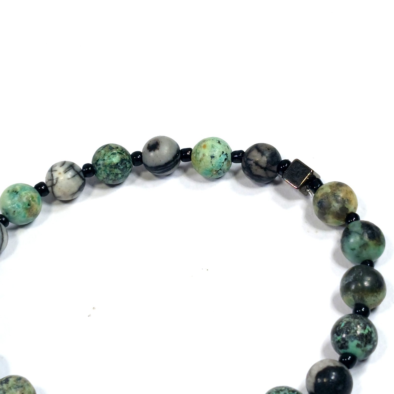 Boho Chic African Turquoise Stone Bead Bracelet